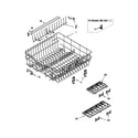 Kenmore Elite 66515914001 upper rack and track diagram
