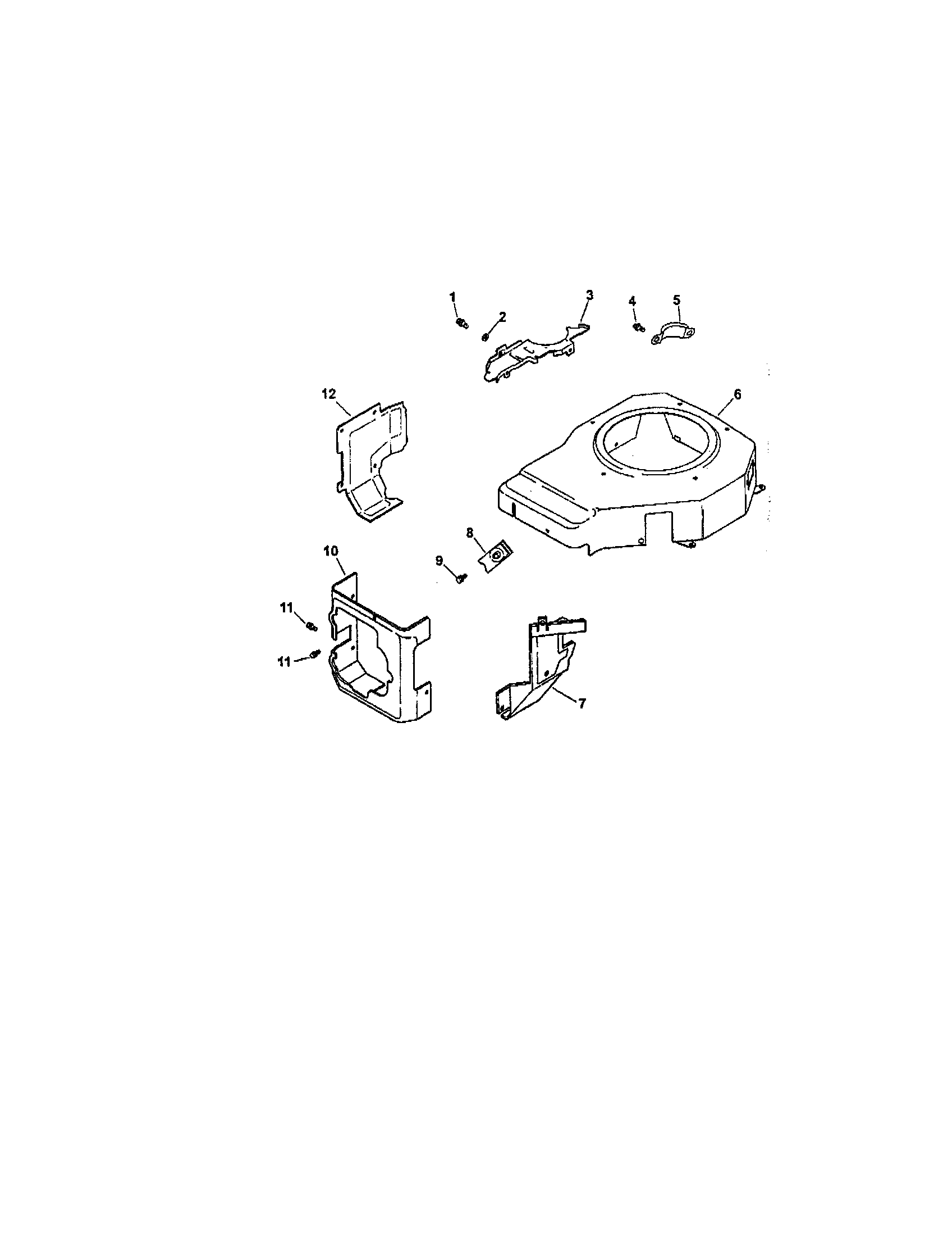 Craftsman 917272061 blower housing and baffles diagram