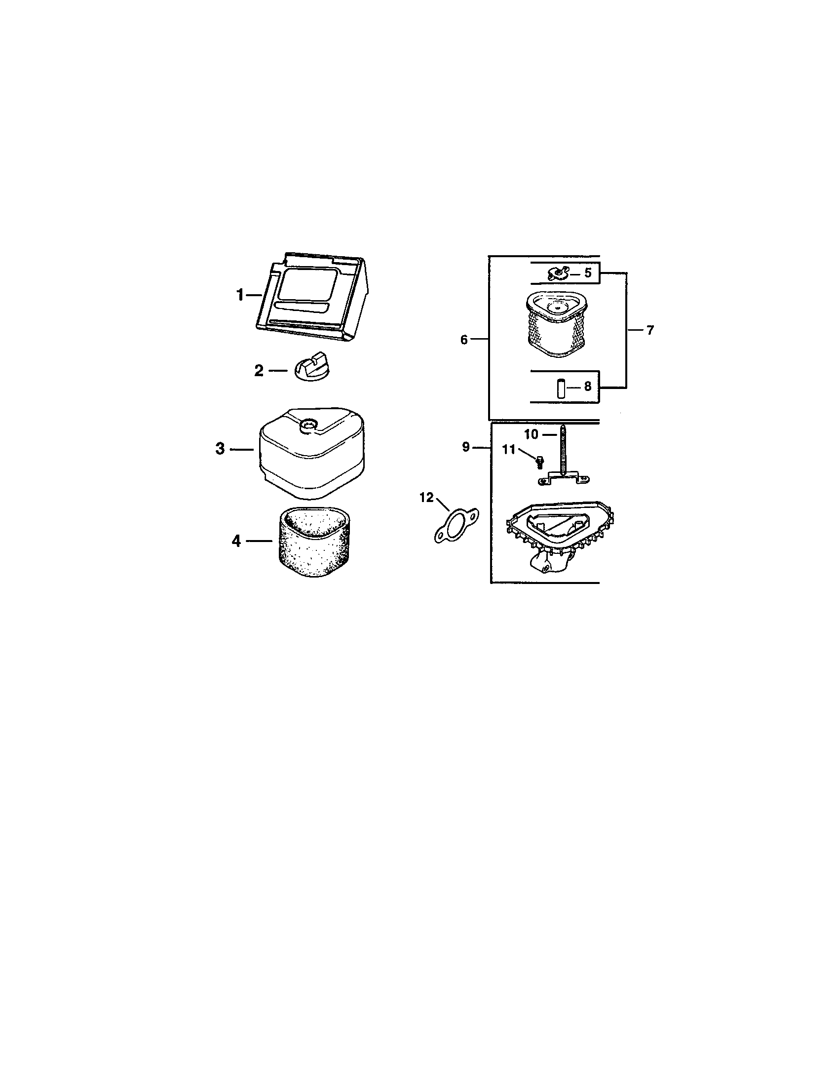 Craftsman 917272061 air intakes diagram