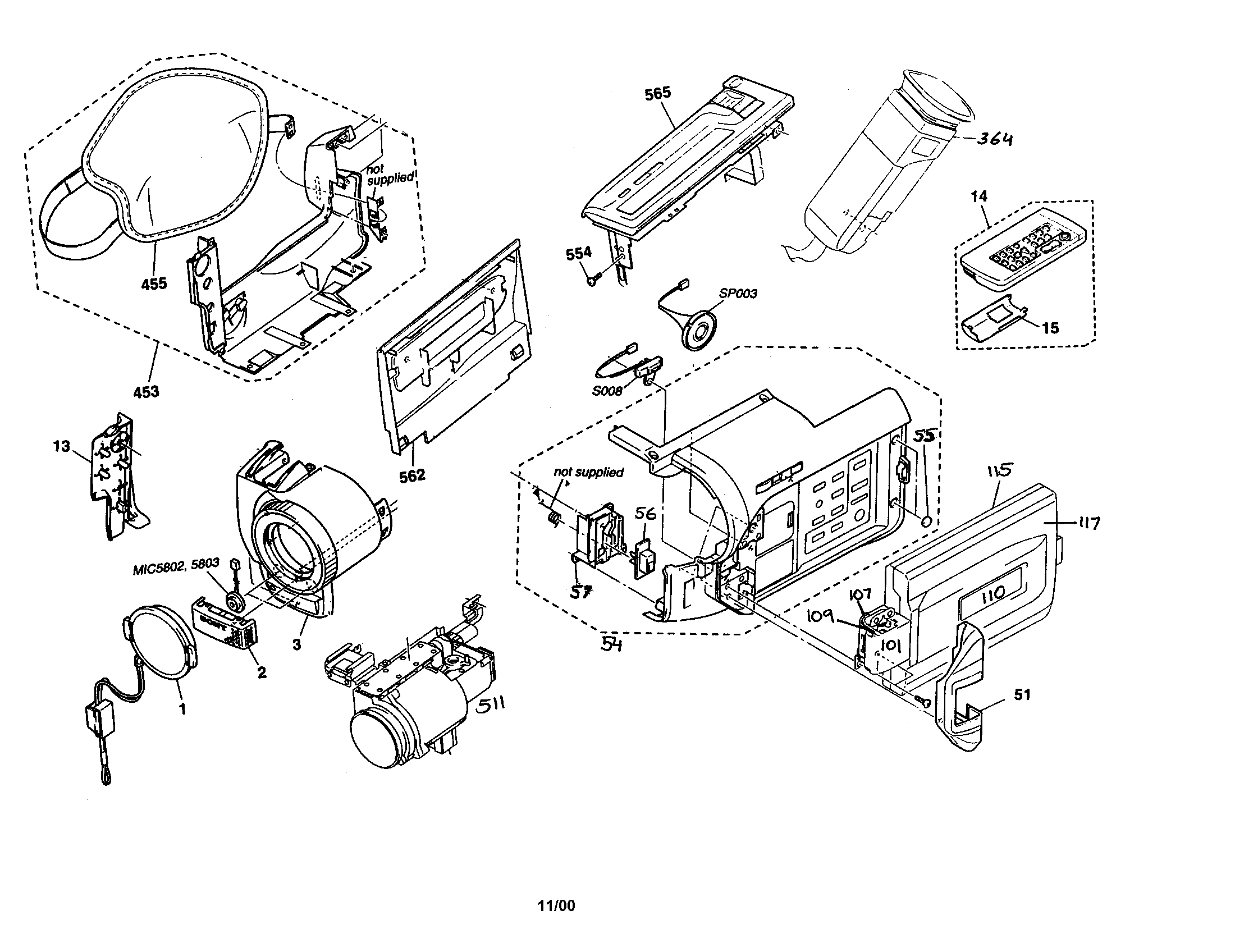 Sony DCR-TRV525 camcorder diagram
