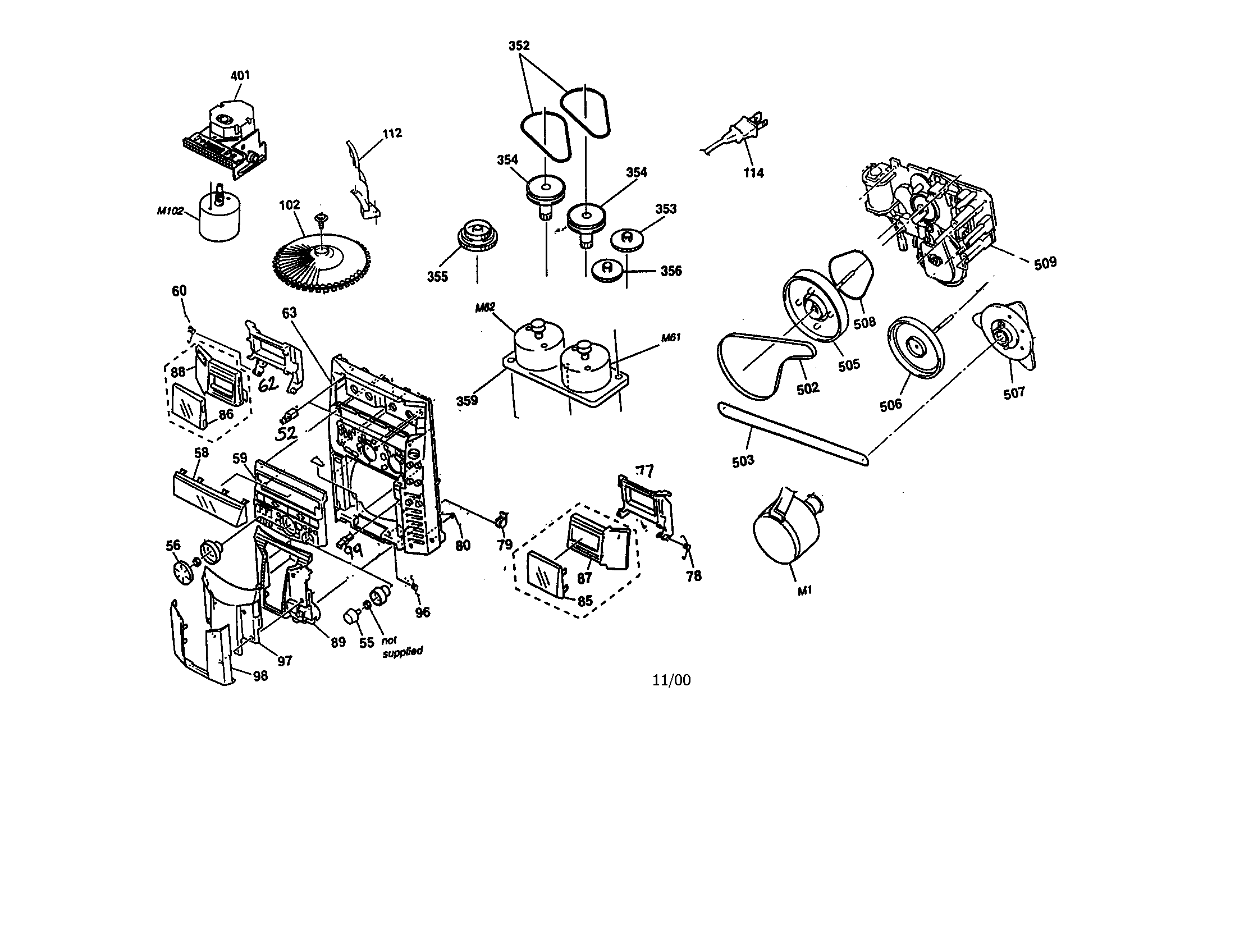 Sony HCD-F250AV tabletop system diagram