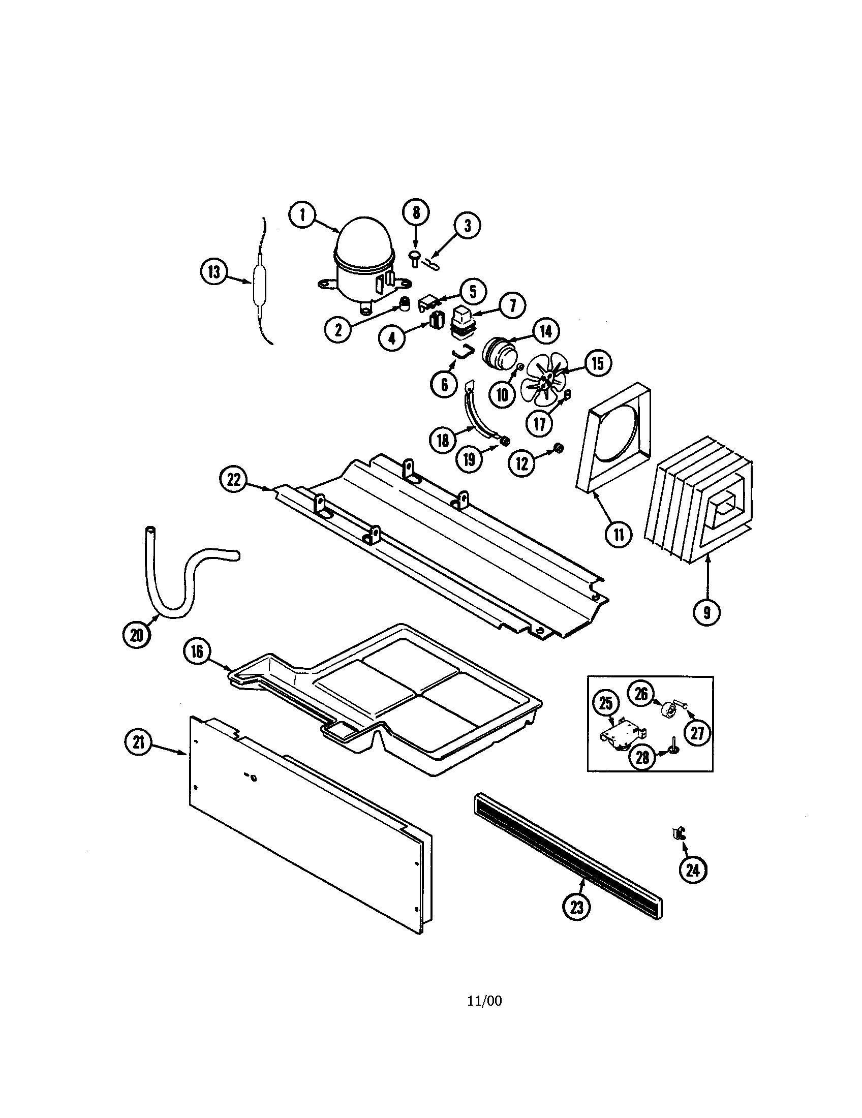 Maytag MTF2455ERQ compressor diagram