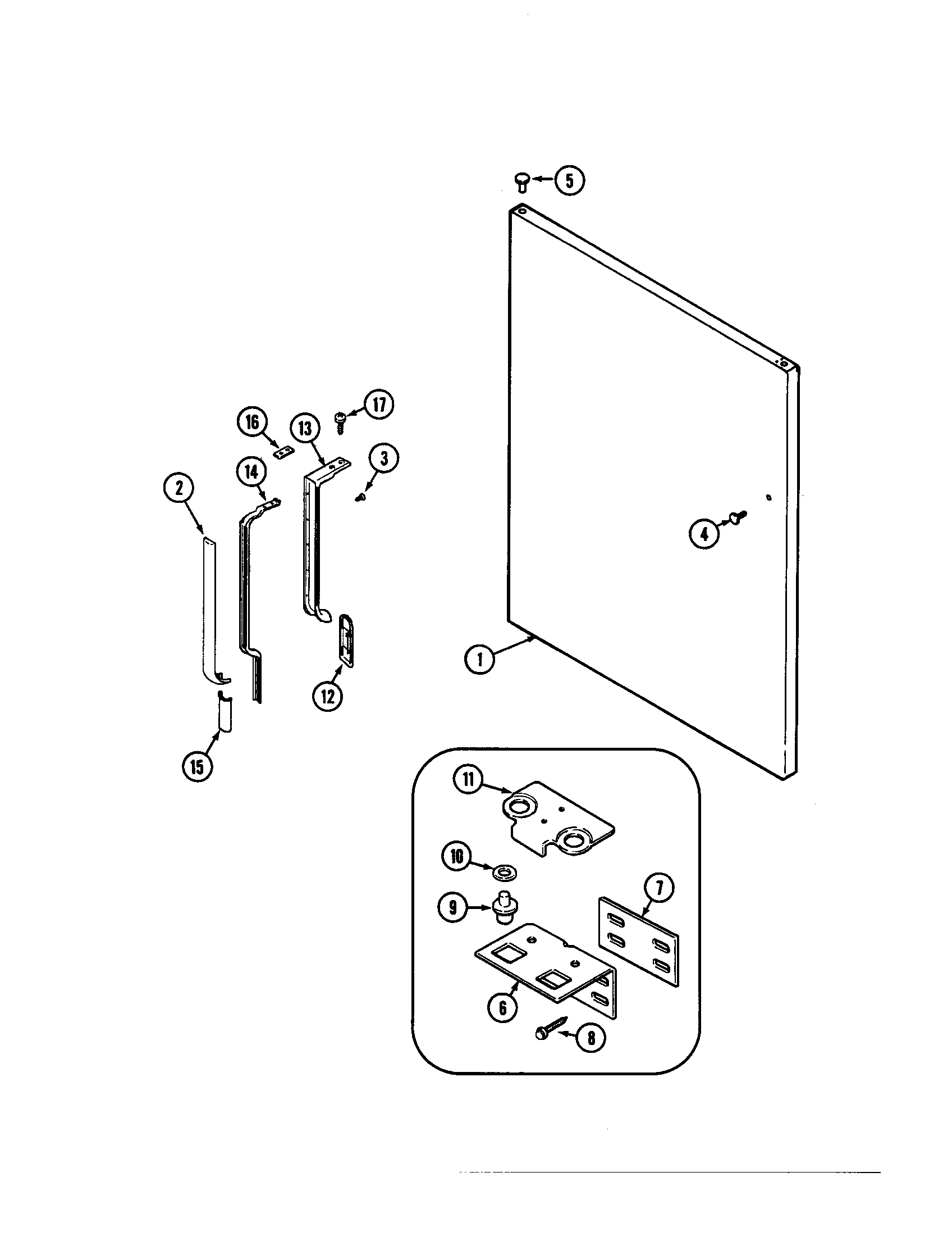 Maytag MTF2455ERQ fresh food outer door diagram