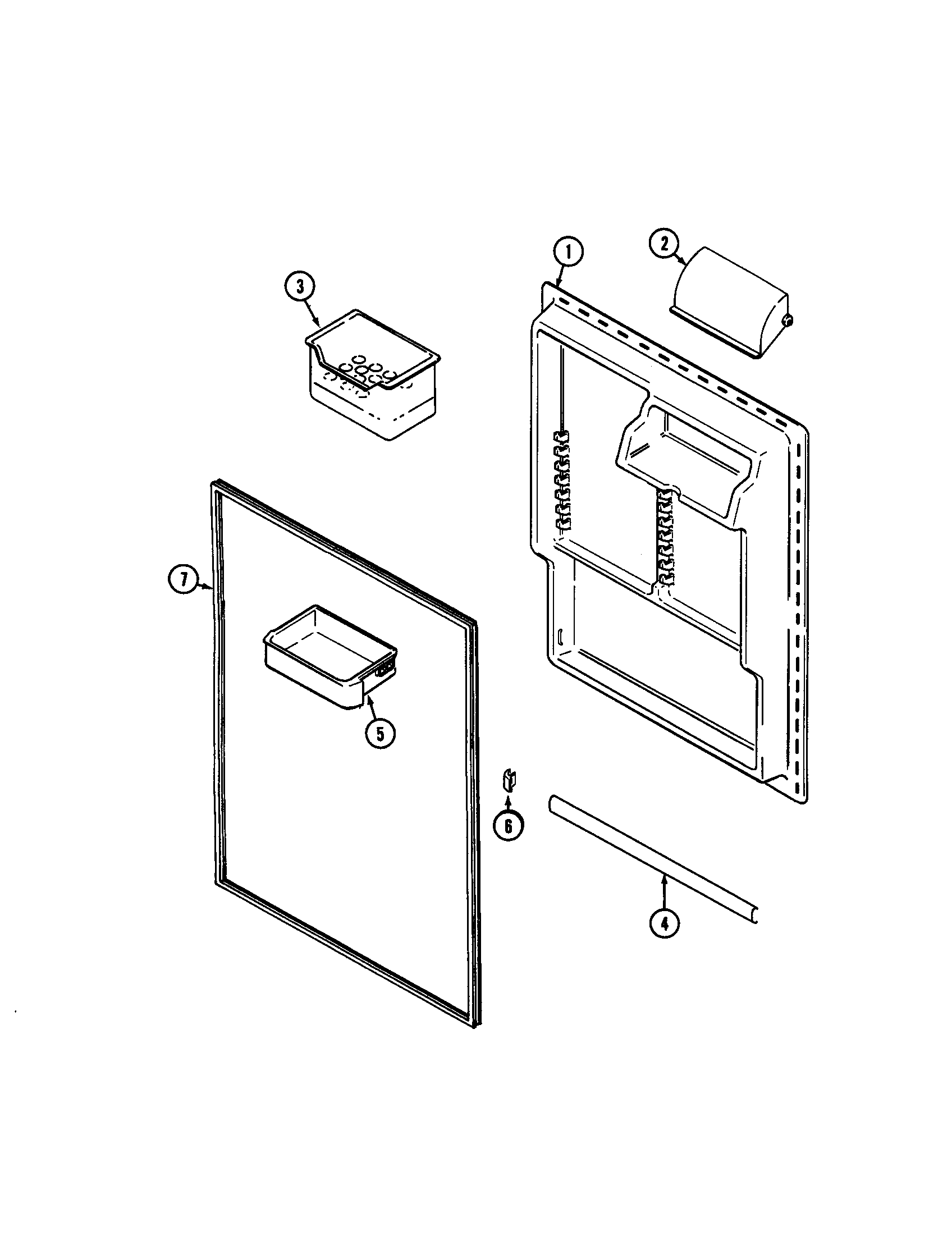 Maytag MTF2455ERQ fresh food inner door diagram