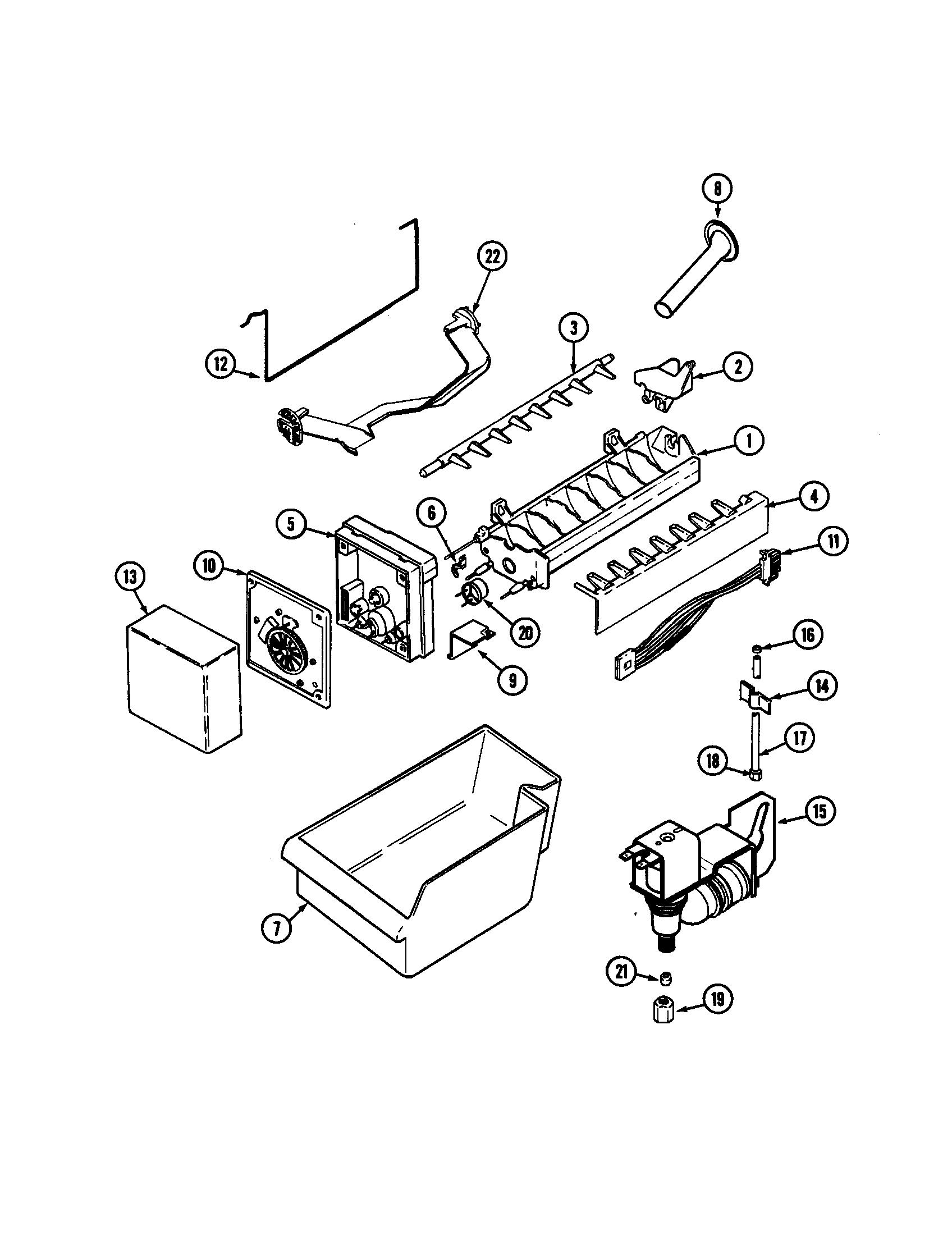 Maytag MTF2455ERQ icemaker diagram