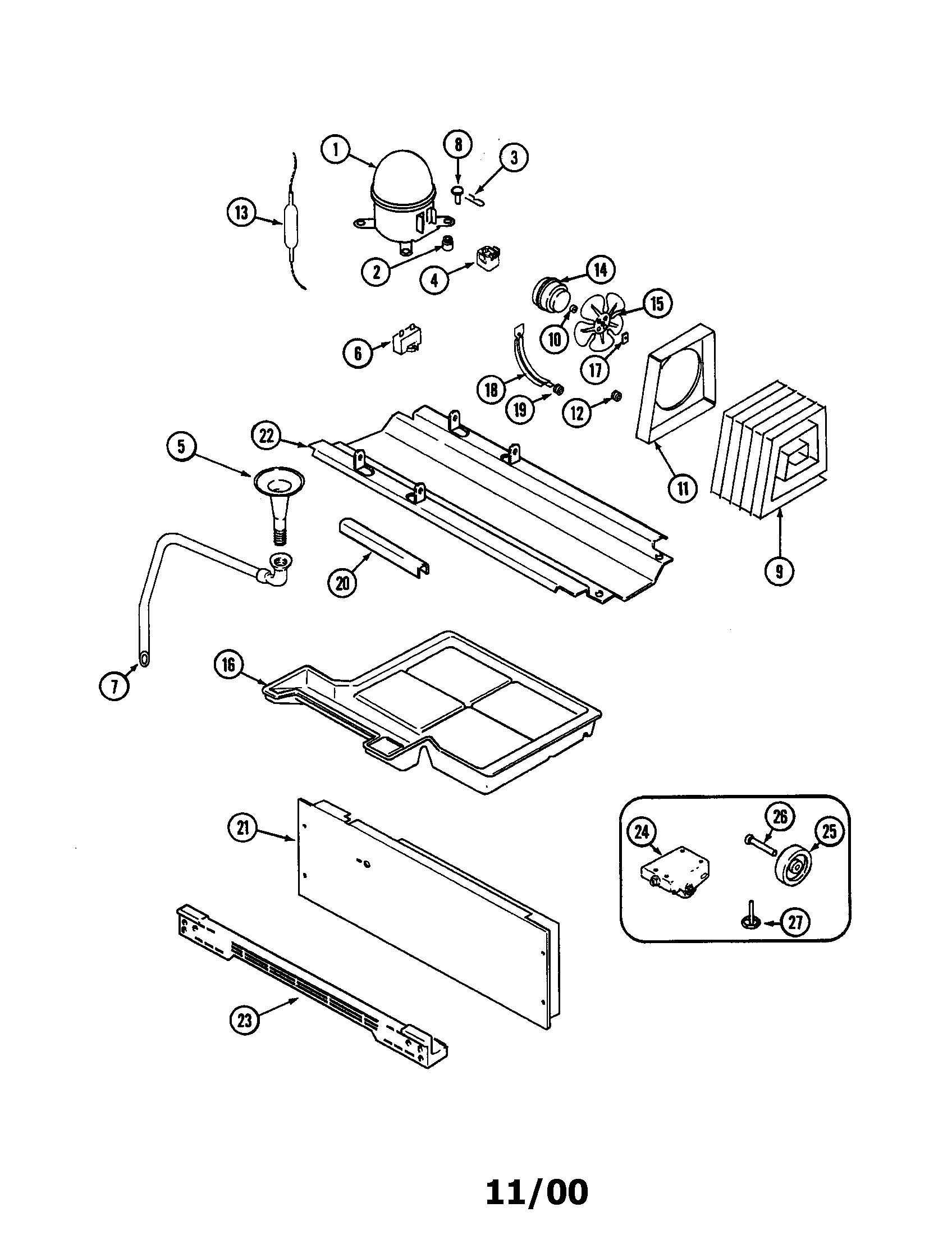 Maytag MSD2748DRQ compressor diagram