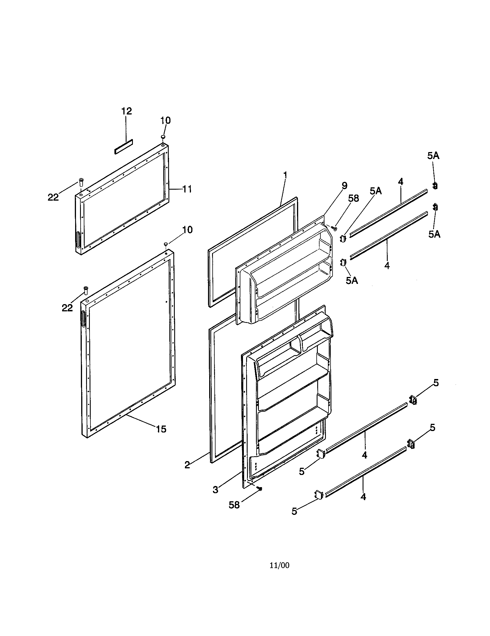 Kenmore 25336608898 door diagram