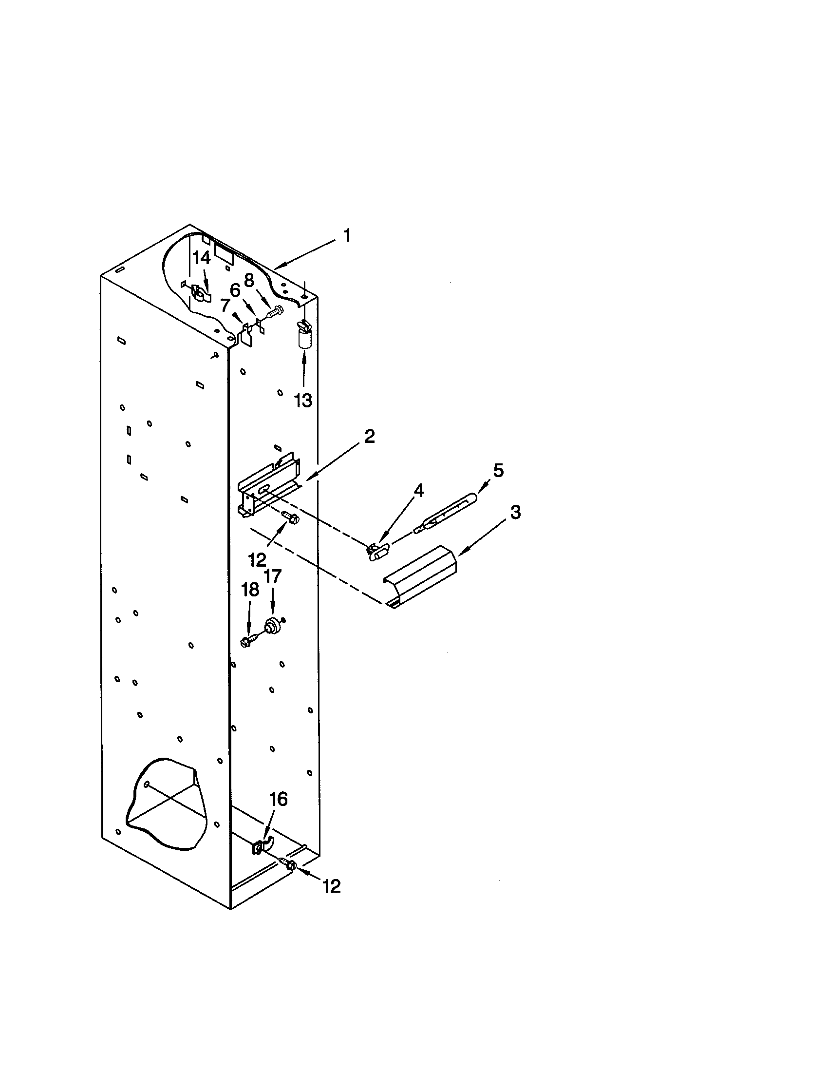 KitchenAid KSSS48QJX00 freezer liner diagram