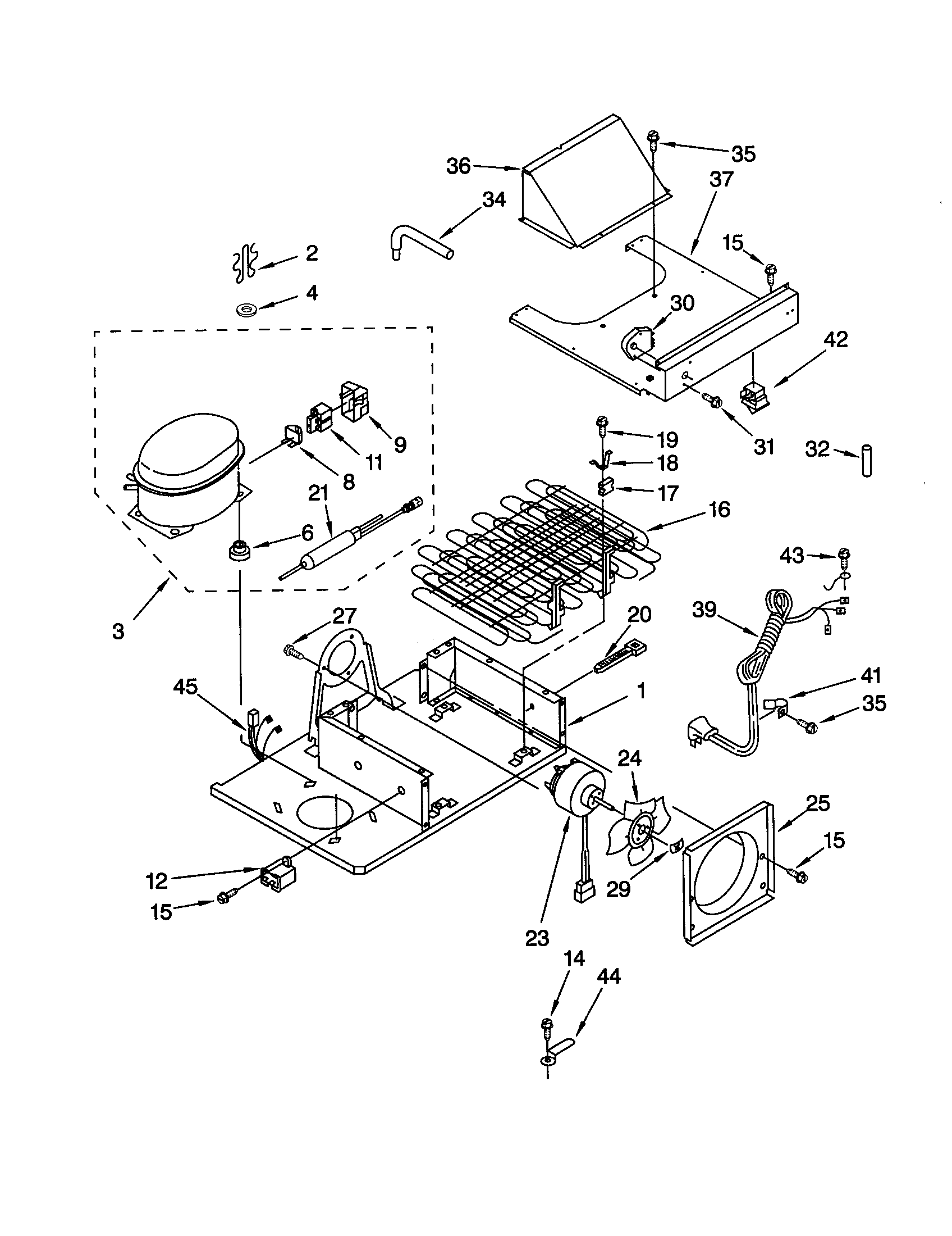 KitchenAid KSSS48QJX00 upper unit diagram