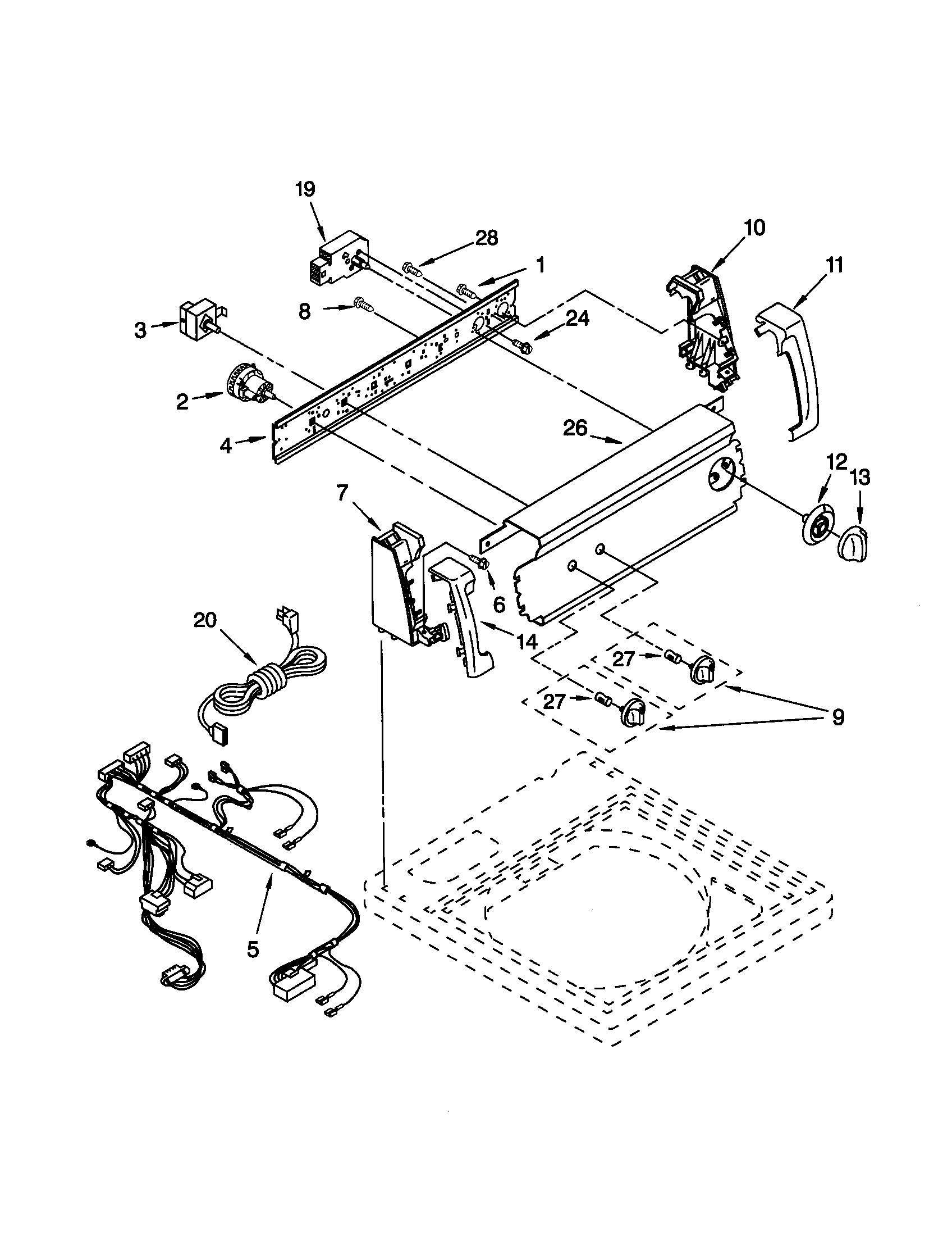 Kenmore 11020692001 control panel diagram
