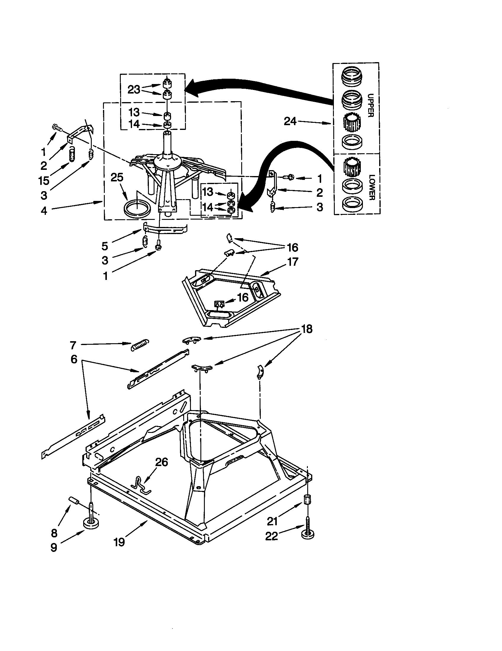 Kenmore 11020692001 machine base diagram