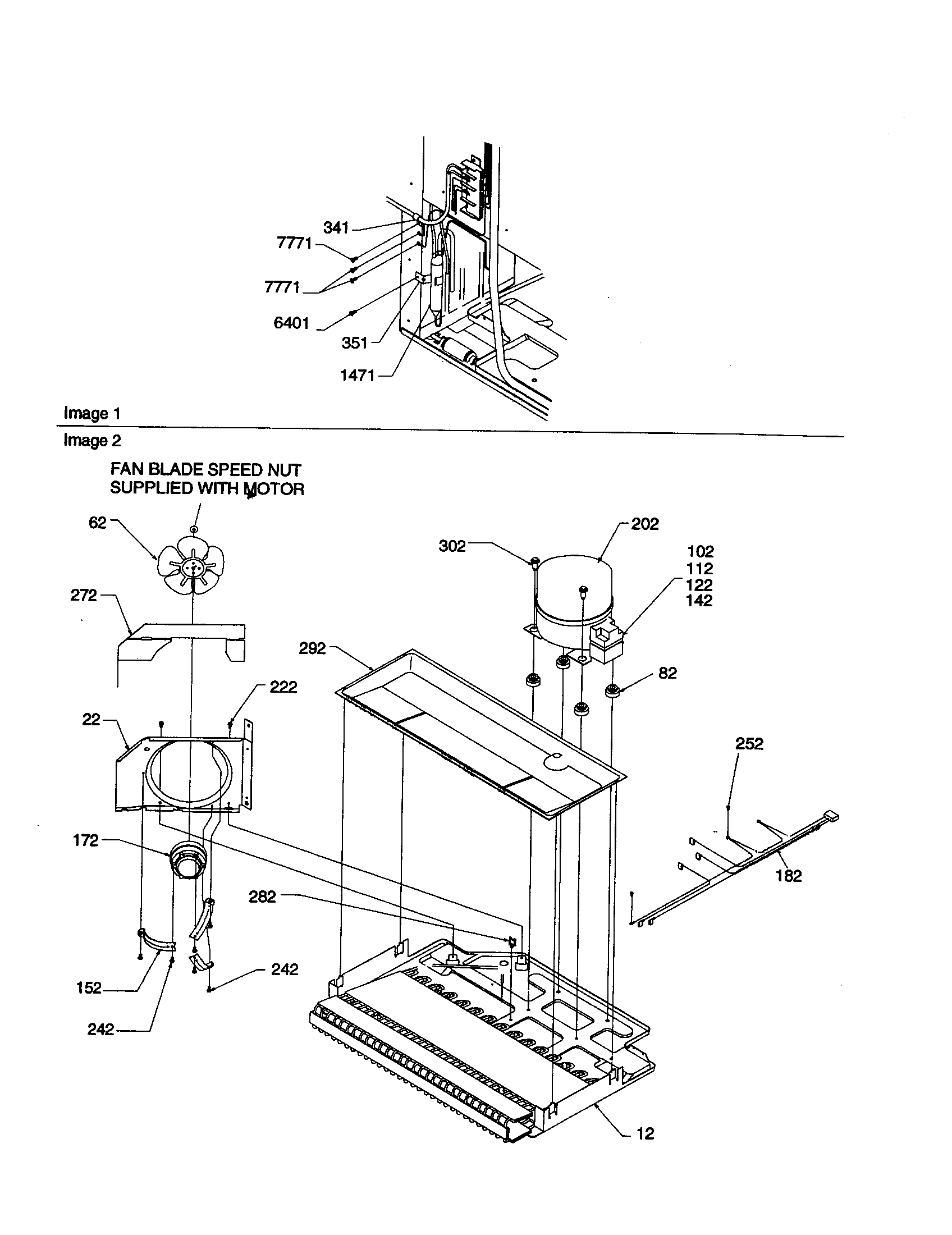 Amana TH21V2C-P1315906WC machine compartment diagram