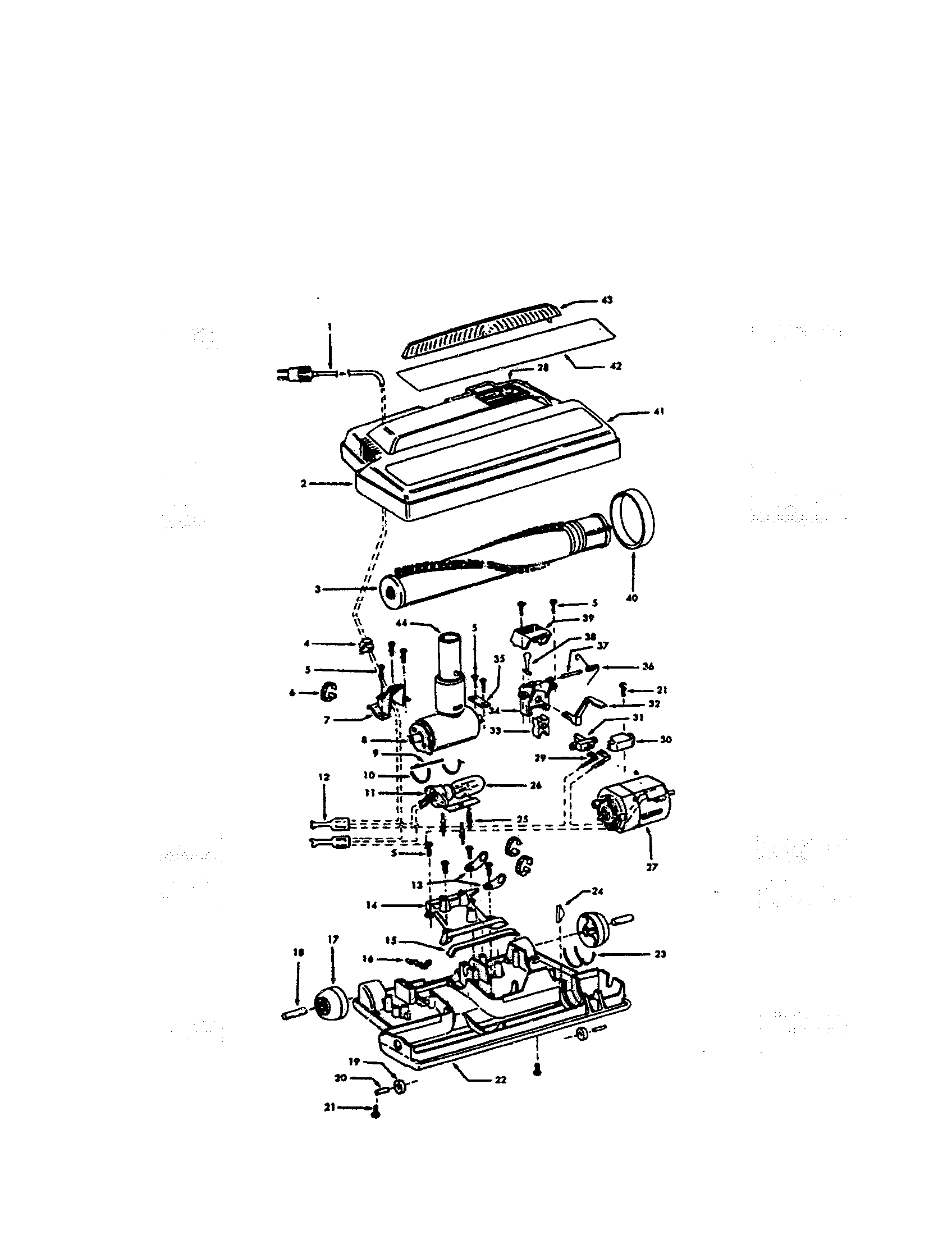 Hoover S3281 power nozzle diagram