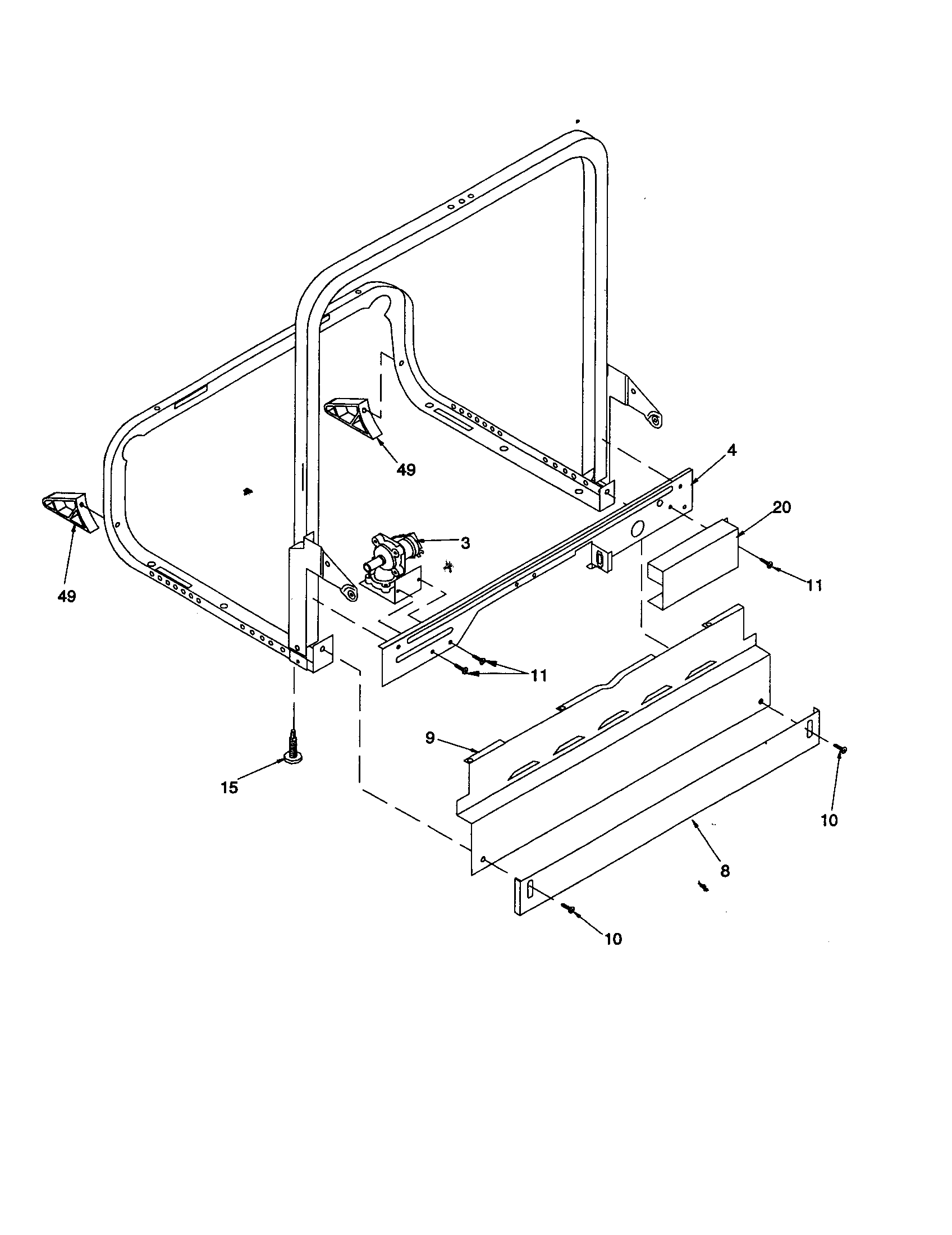 Amana DWA73AW-P1318613W kickplate diagram