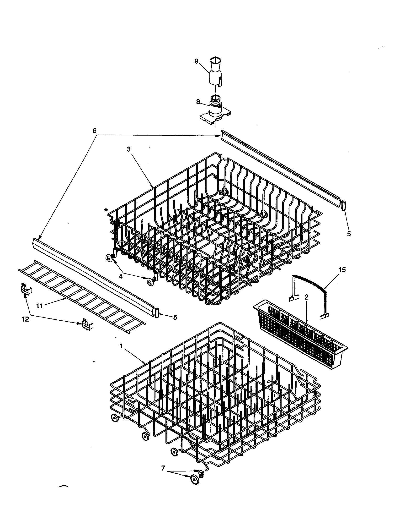 Amana DWA73AW-P1318613W rack diagram
