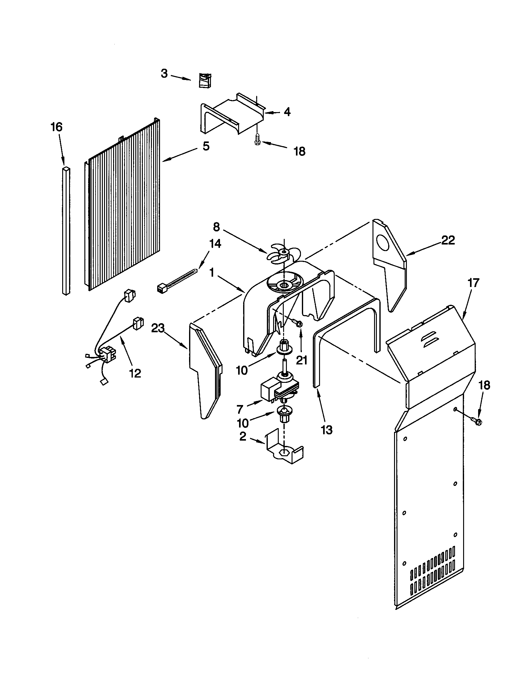 Kenmore 10651559100 air flow diagram