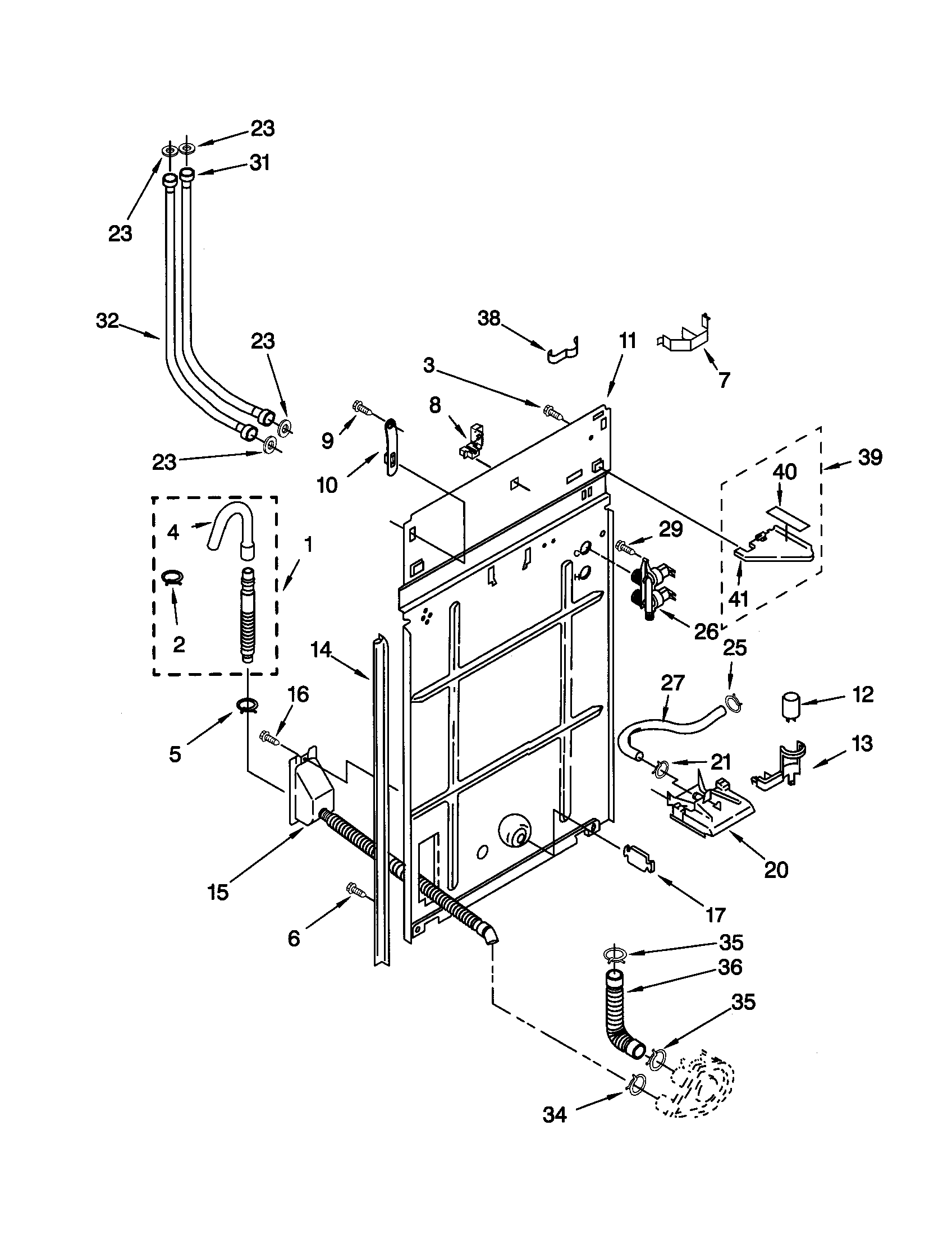 Kenmore 11020722991 rear panel diagram