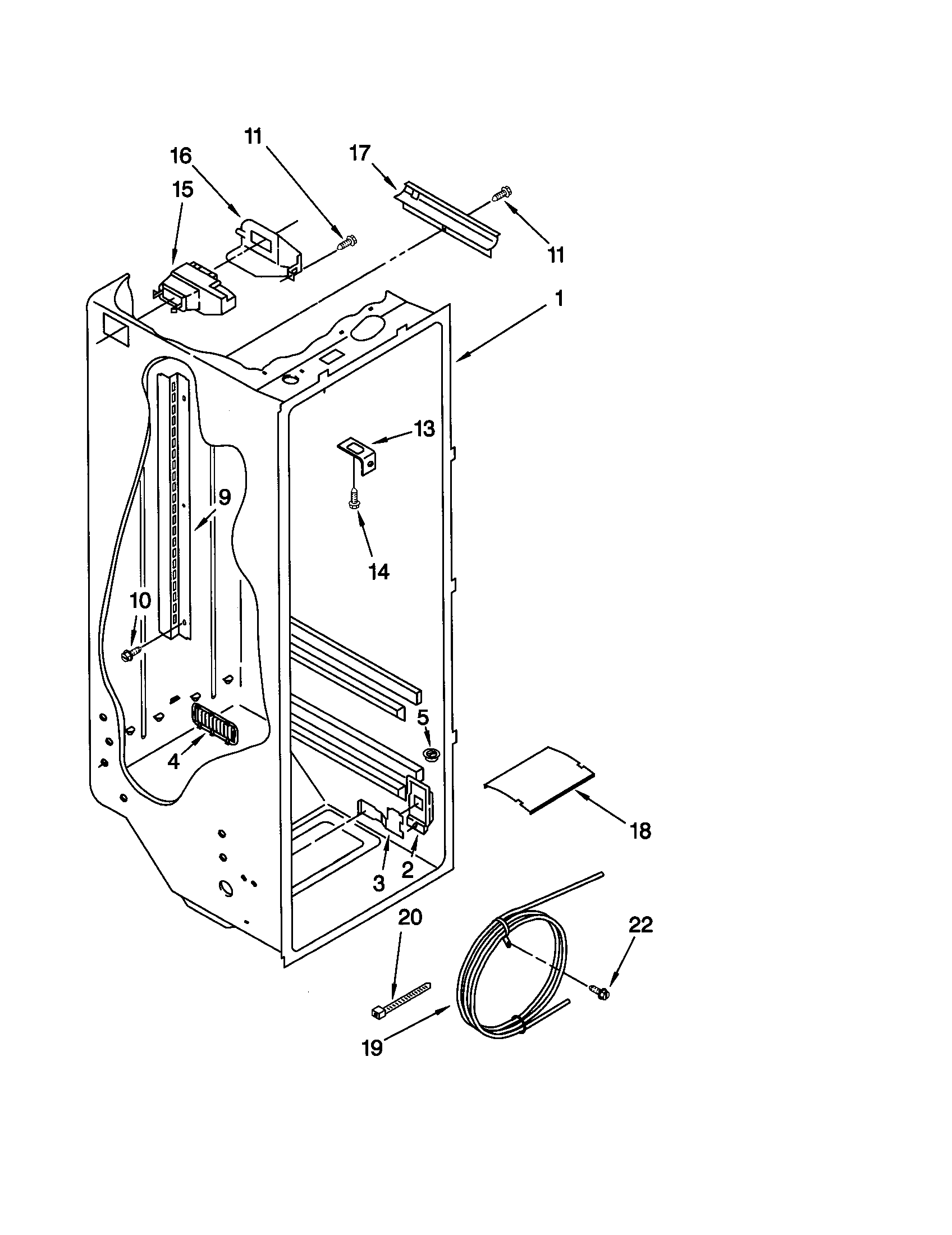 Kenmore 10659064994 refrigerator liner diagram