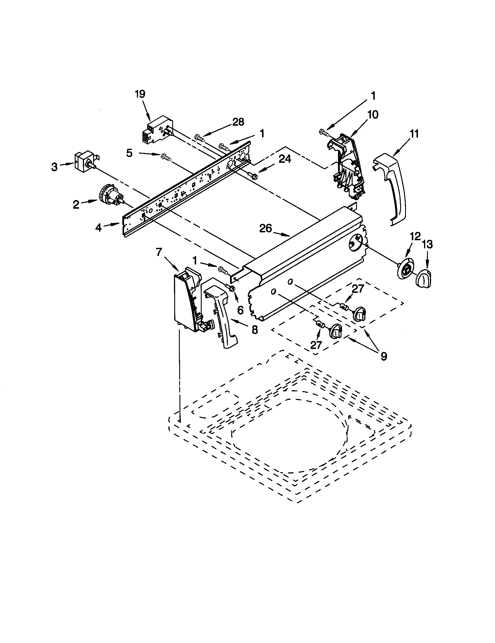 Kenmore 11020632991 control panel diagram