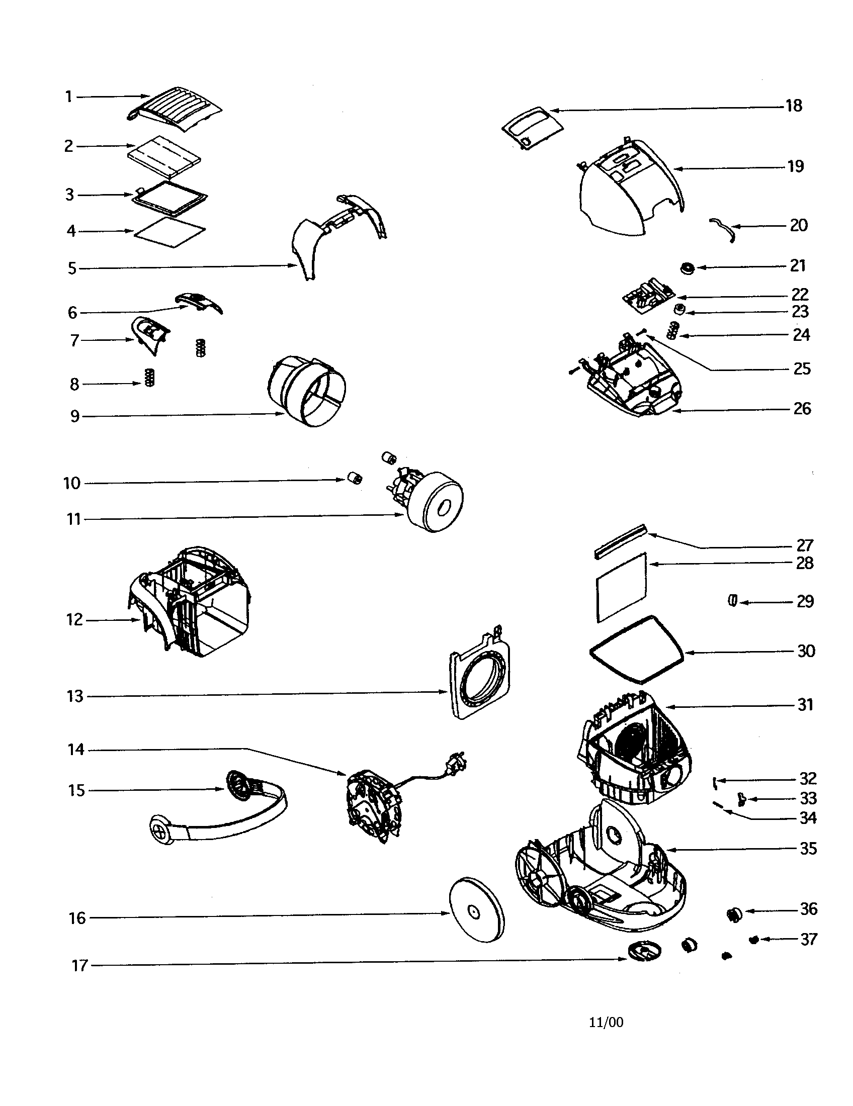 Eureka 6999A housing diagram