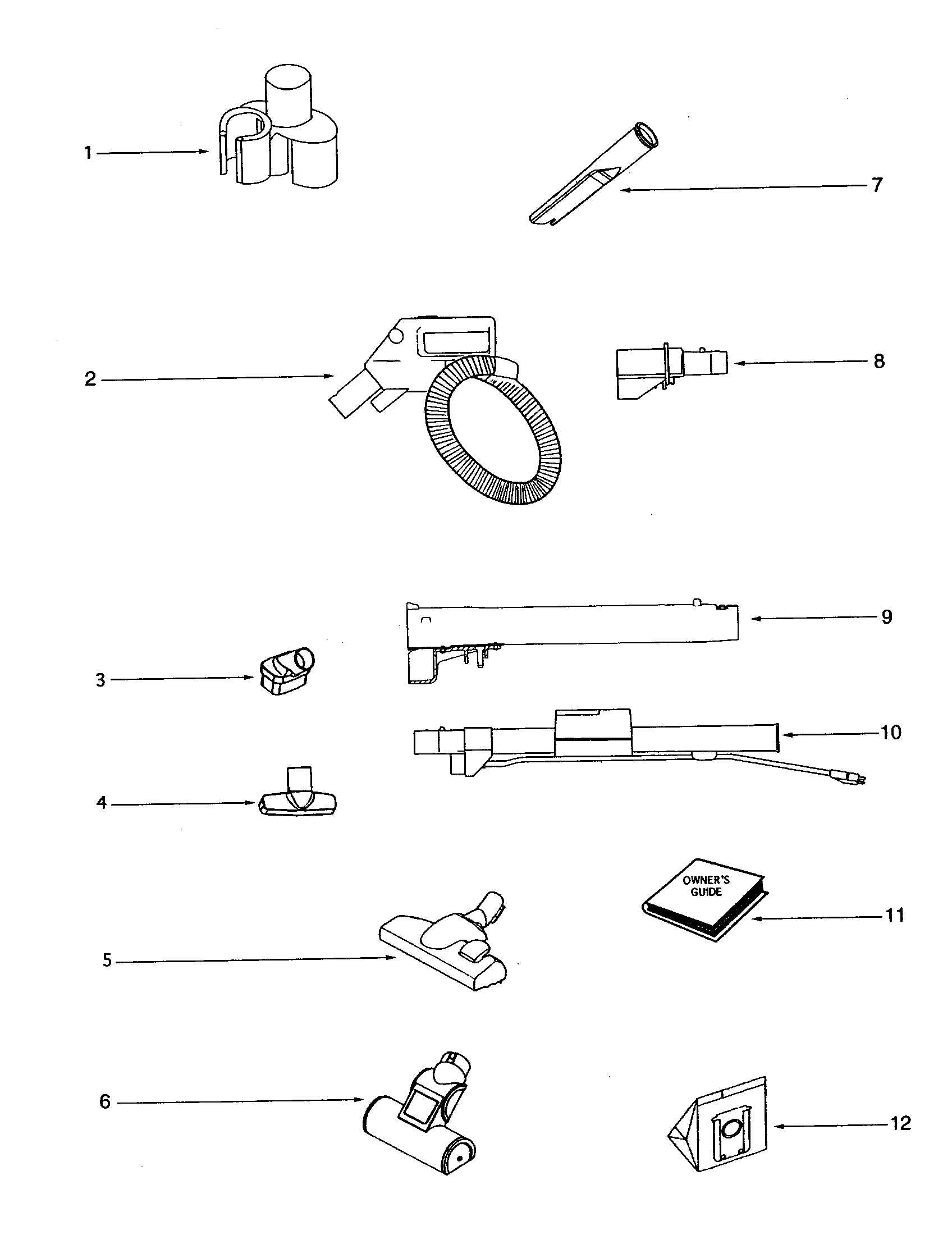Eureka 6999A attachments diagram