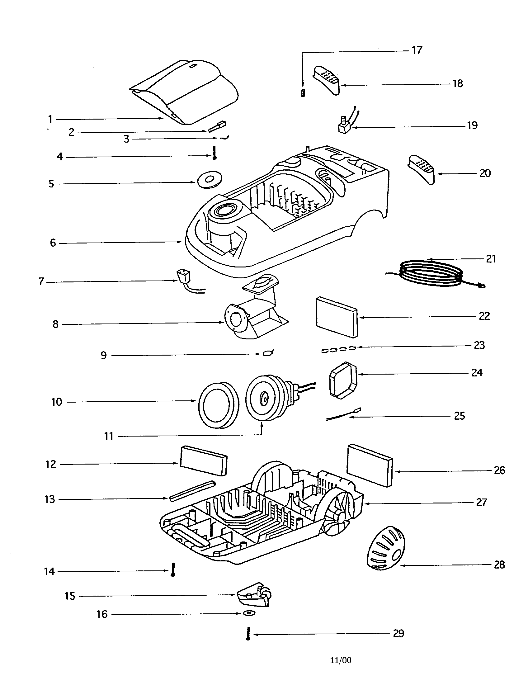 Eureka 6856E-2 canister diagram