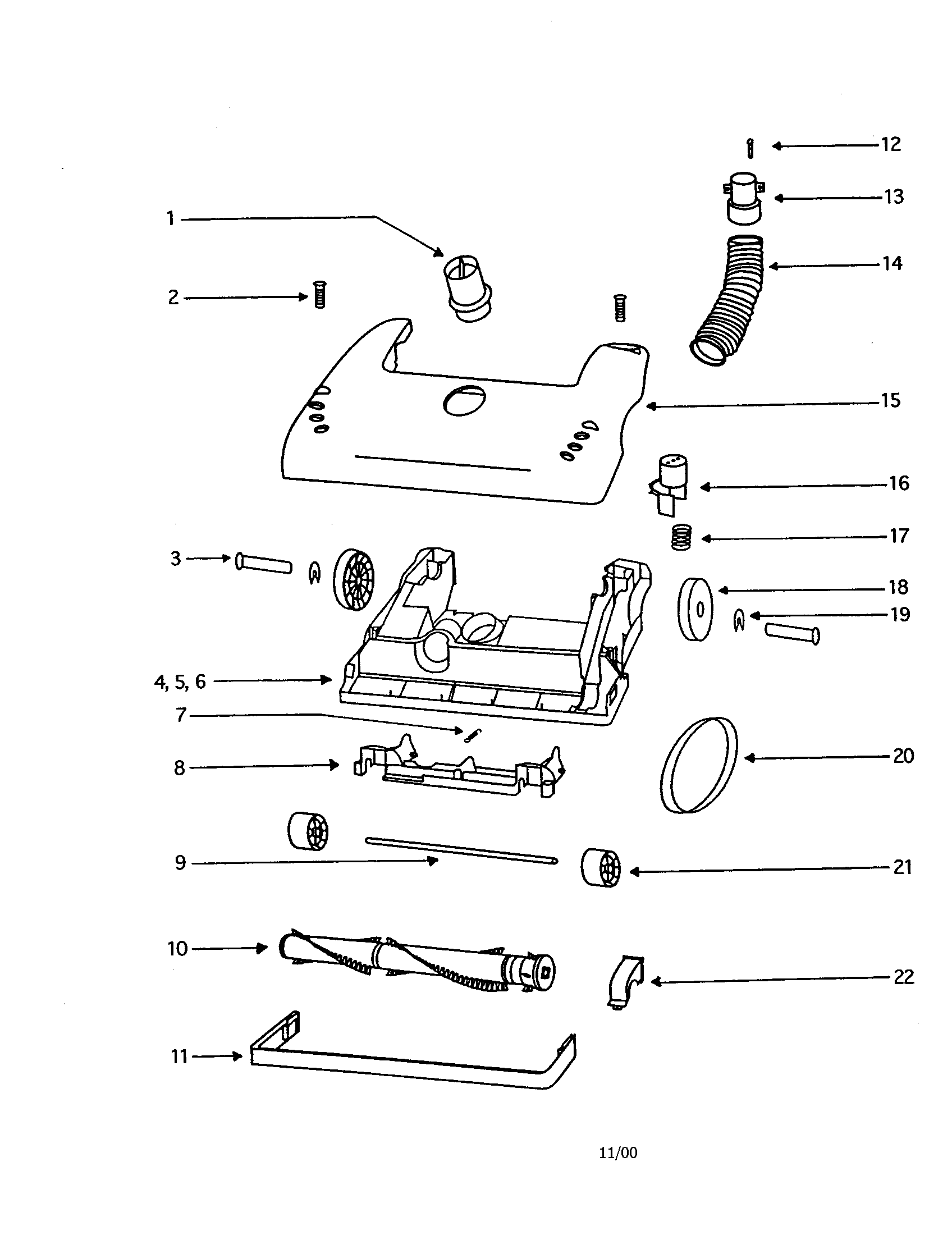 Eureka 4337ATH base assembly diagram