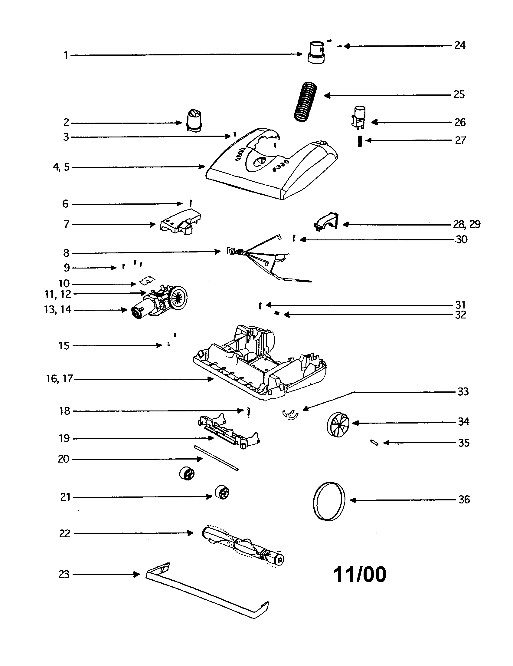 Eureka 5191AT-2 hood diagram