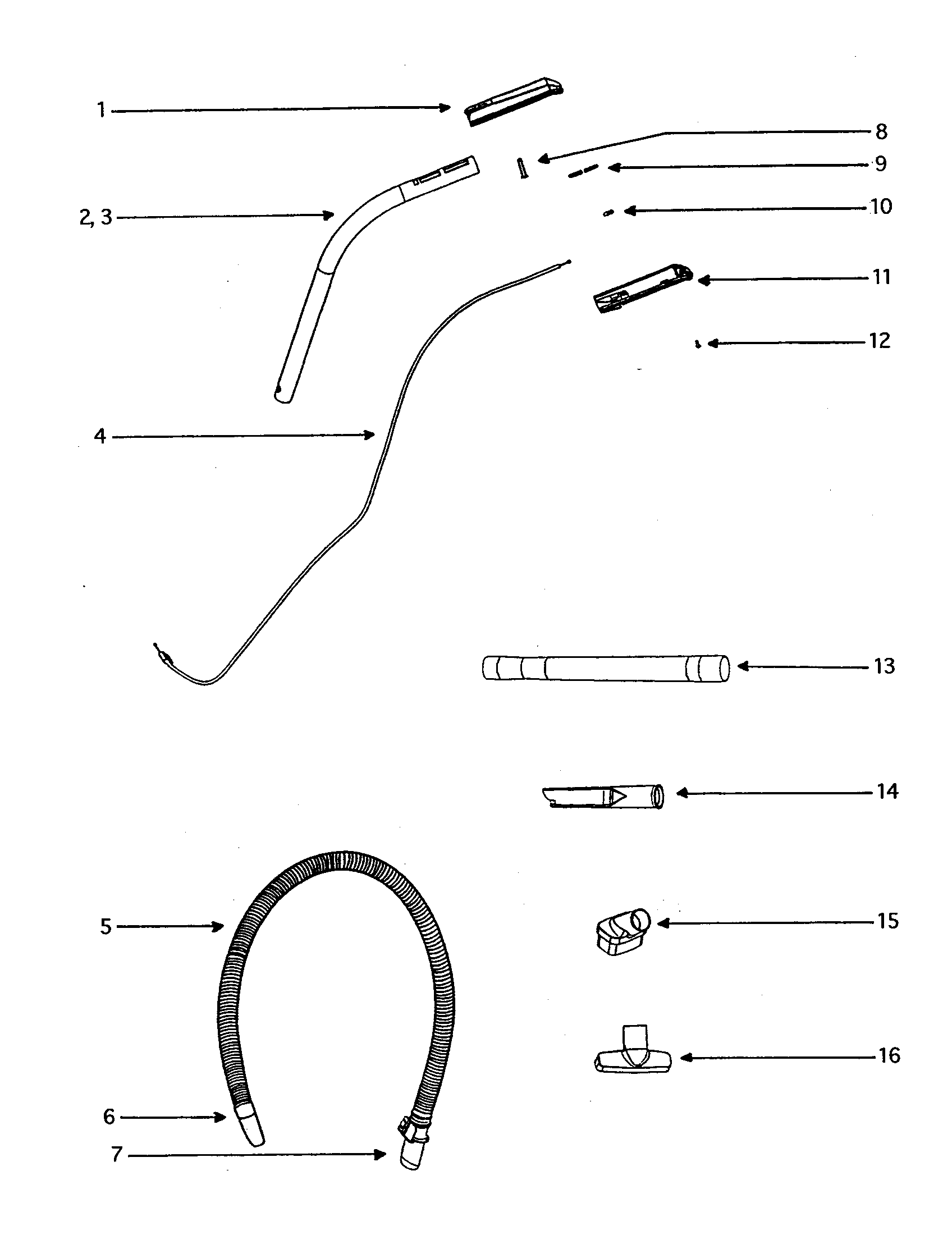 Eureka 5191AT-2 attachments diagram