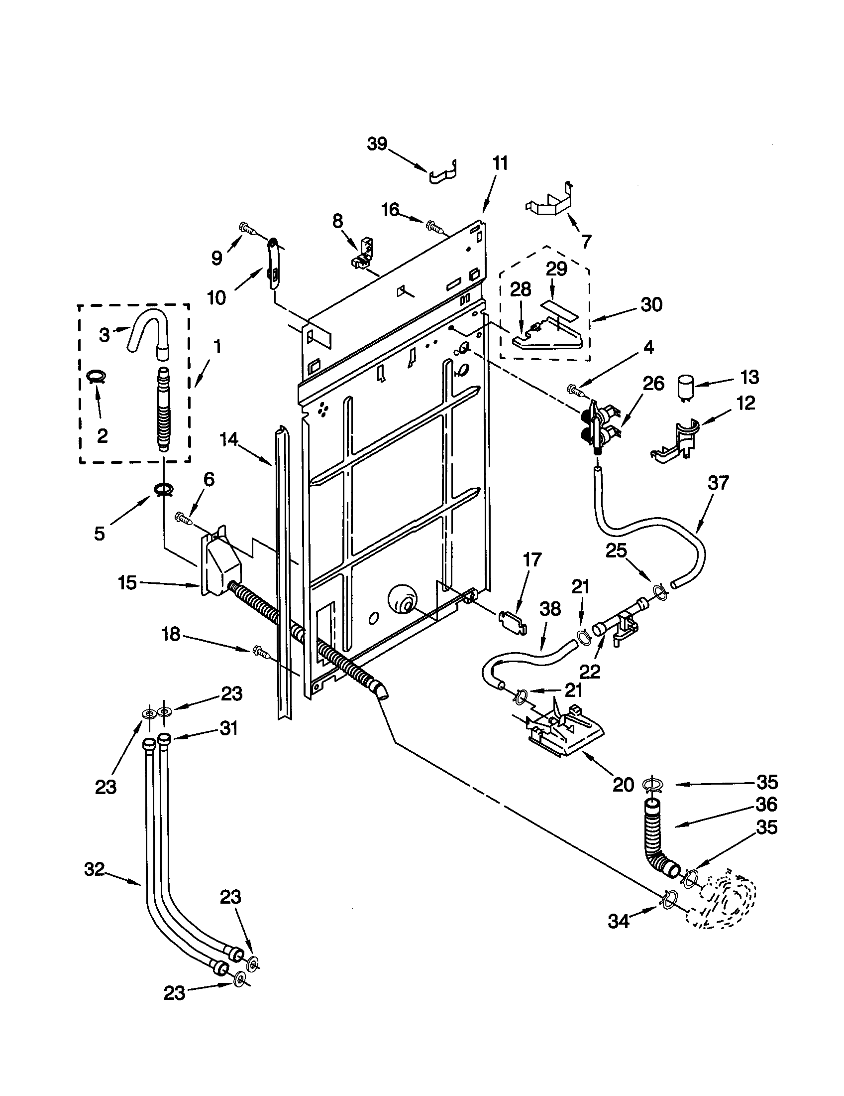Kenmore 11021894000 rear panel diagram