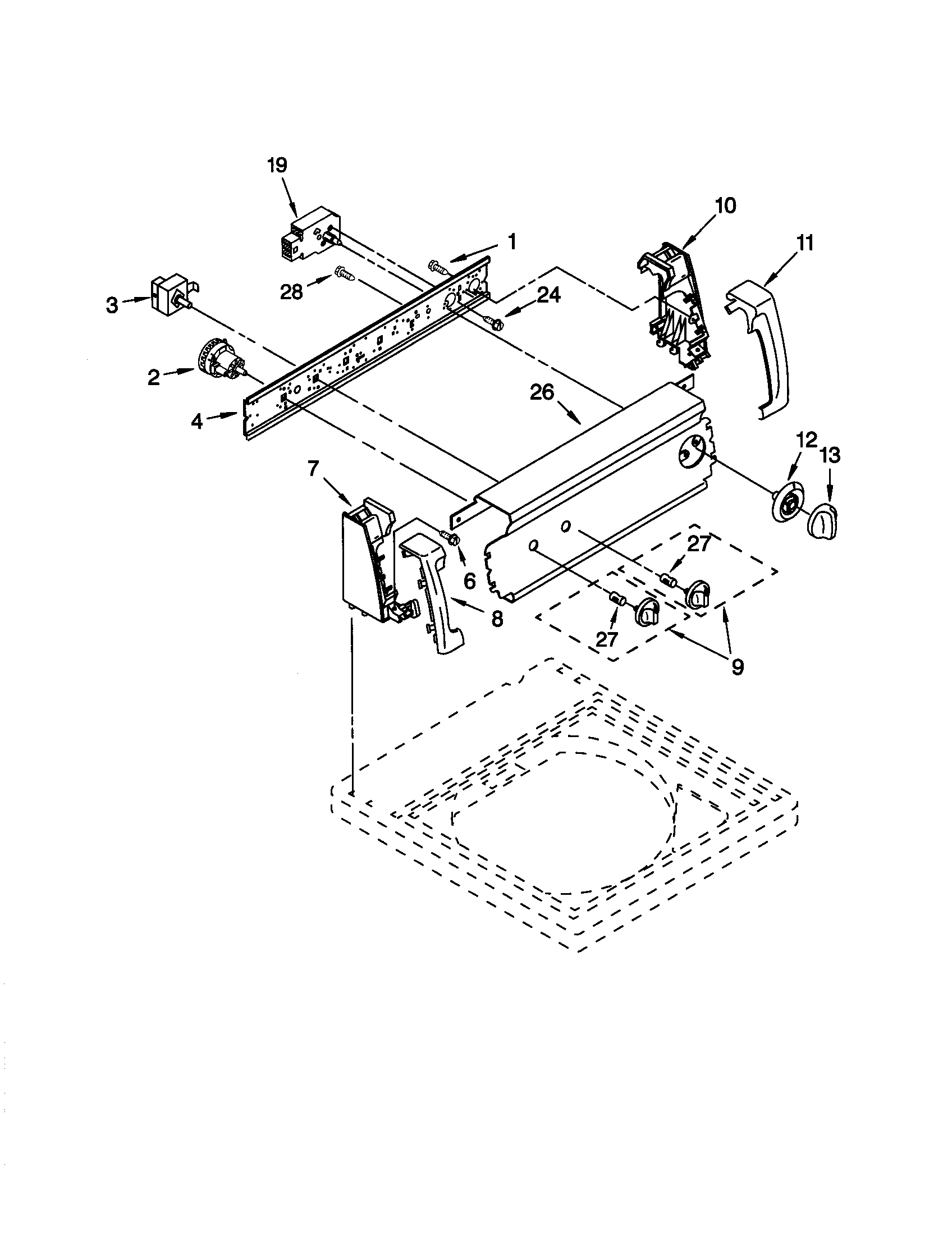 Kenmore 11026294695 control panel diagram