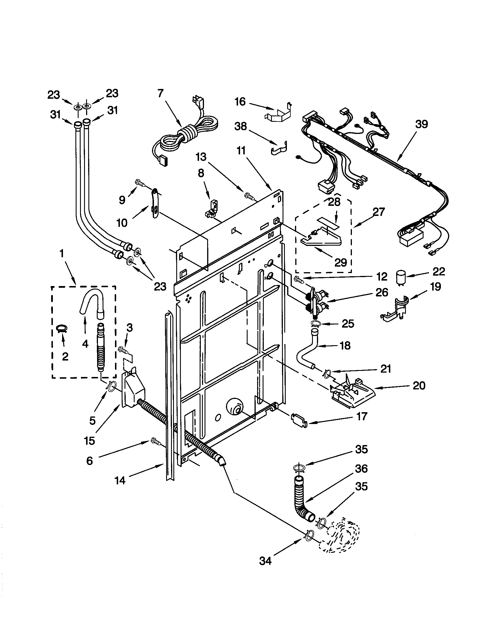 Kenmore 11026294695 rear panel diagram