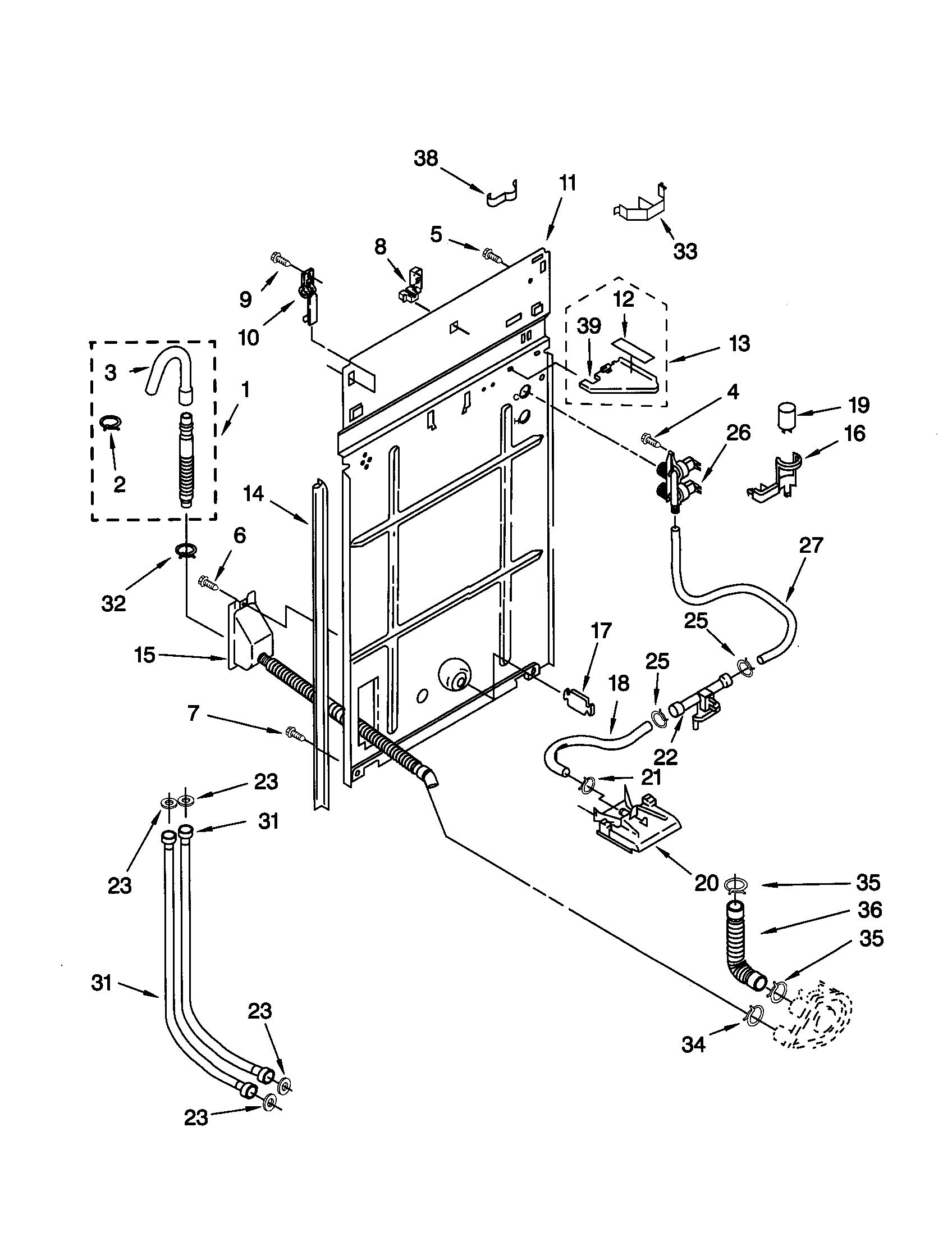 Kenmore 11020904991 rear panel diagram