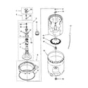 Kenmore 11020907991 agitator, basket and tub diagram