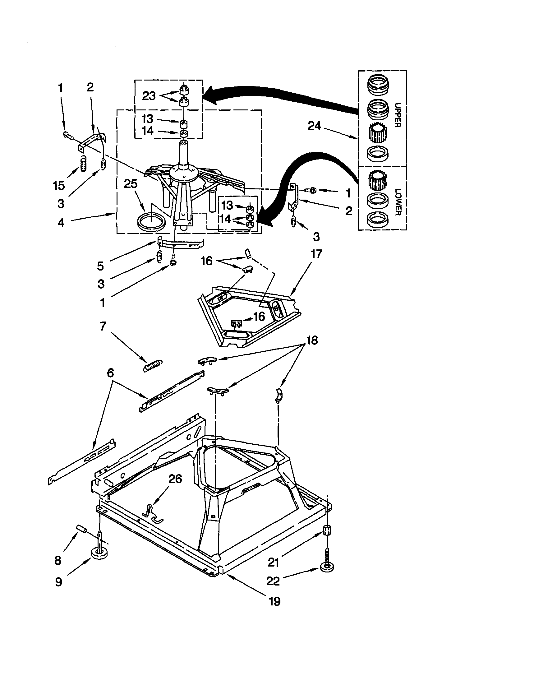 Kenmore 11020904991 machine base diagram
