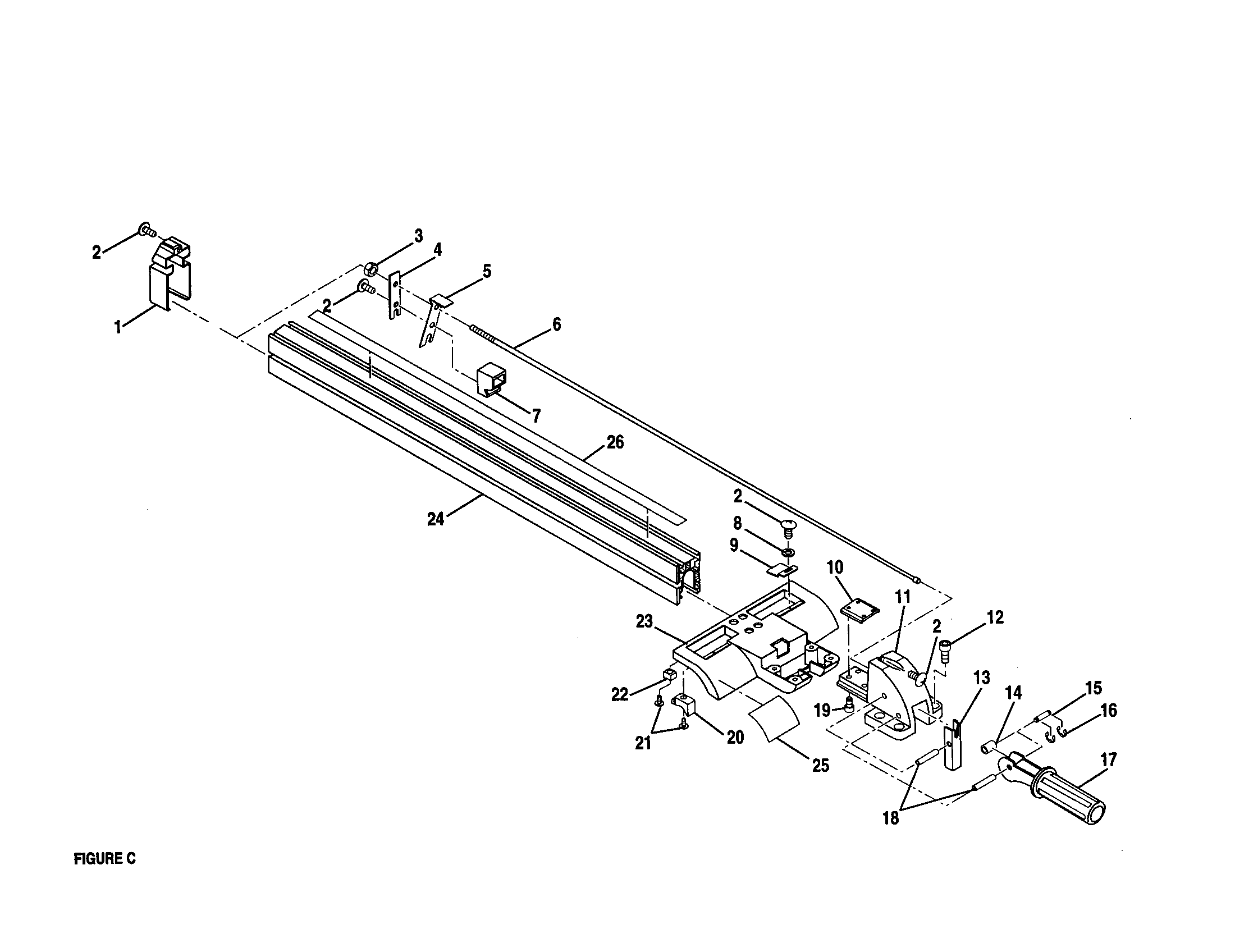 Craftsman 315228930 rip fence diagram