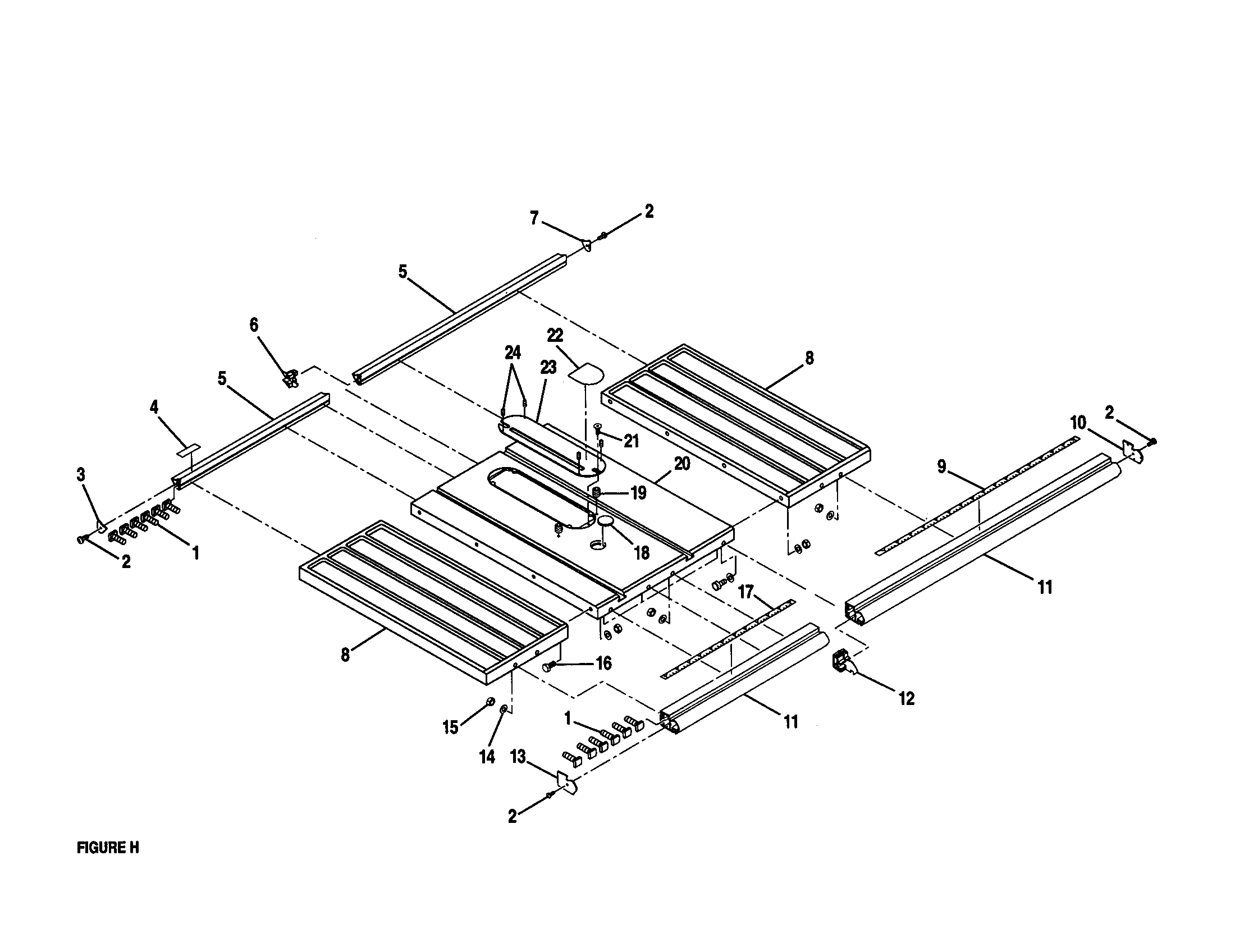 Craftsman 315228930 extension table diagram