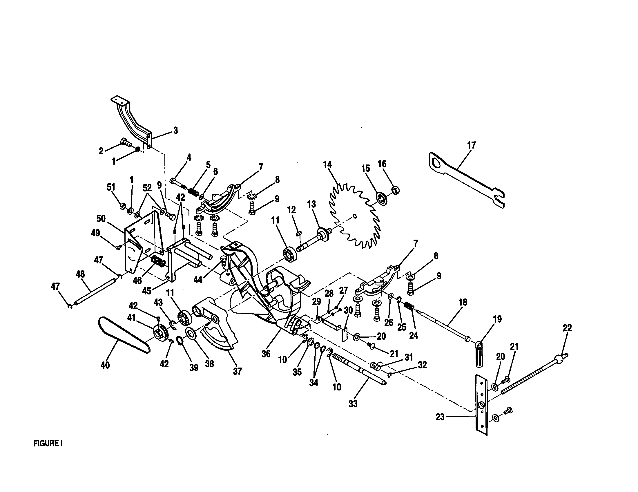 Craftsman 315228930 blade/v belt diagram