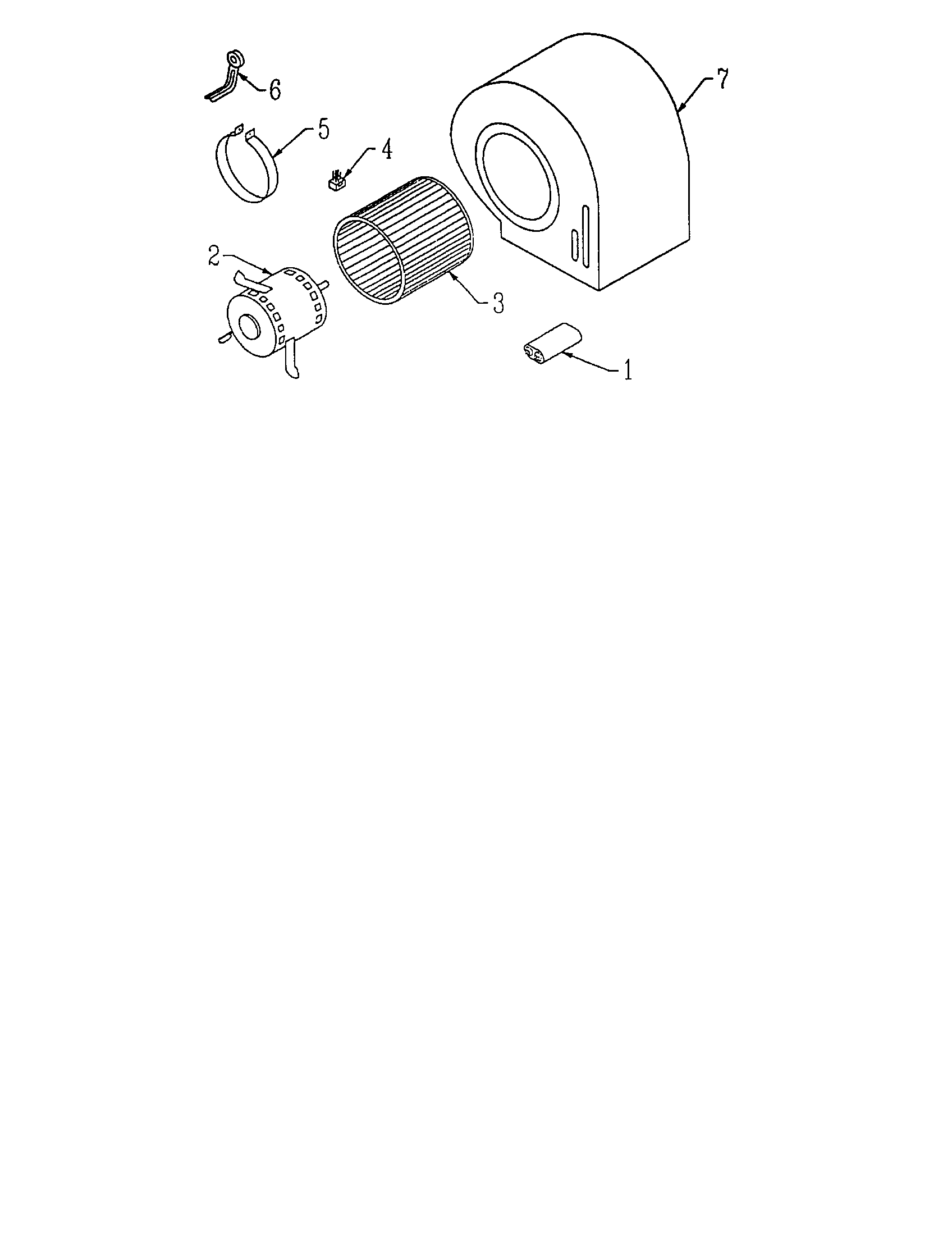 Goodman GUPS075-3 blower assembly diagram