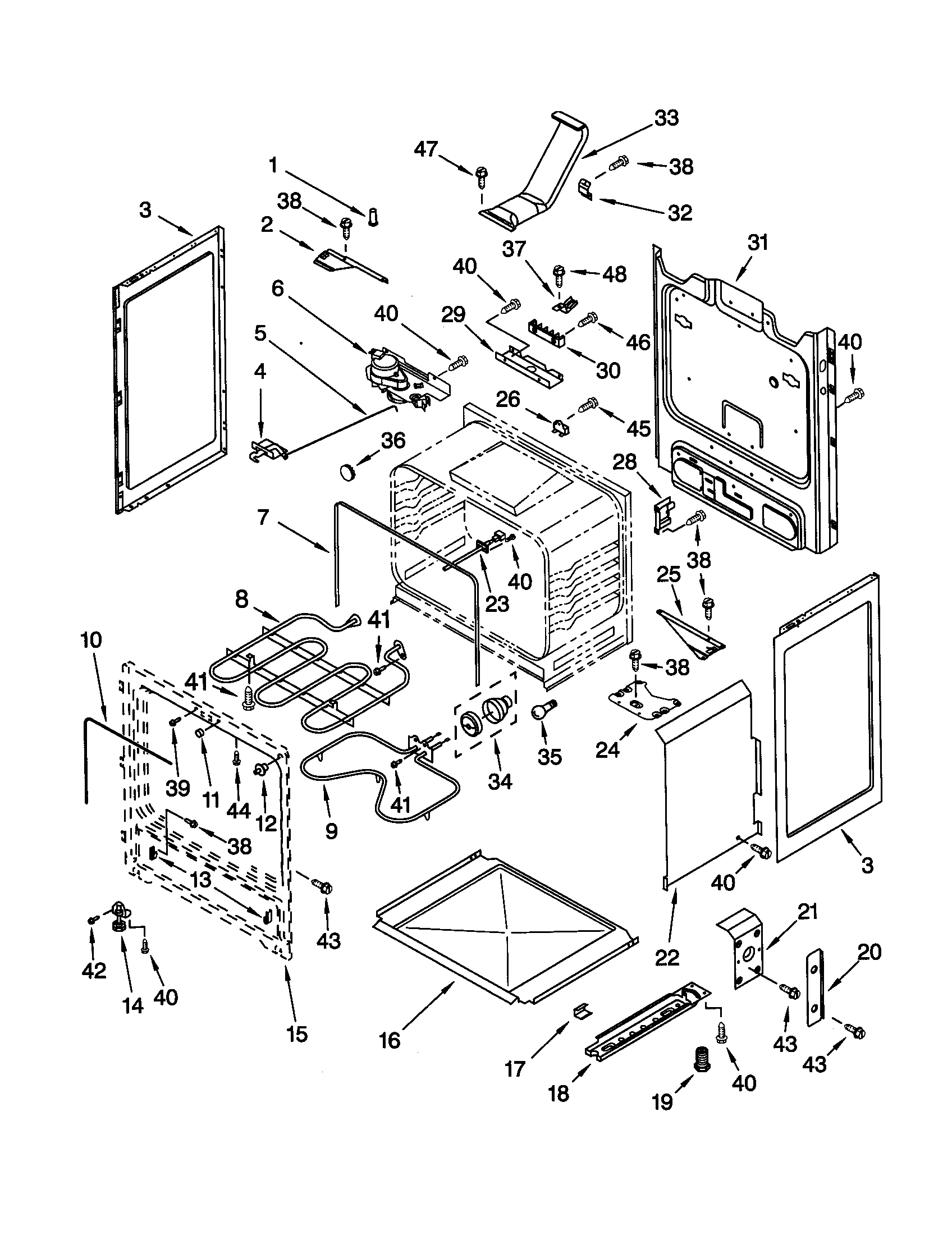 Kenmore 66595788000 chassis diagram