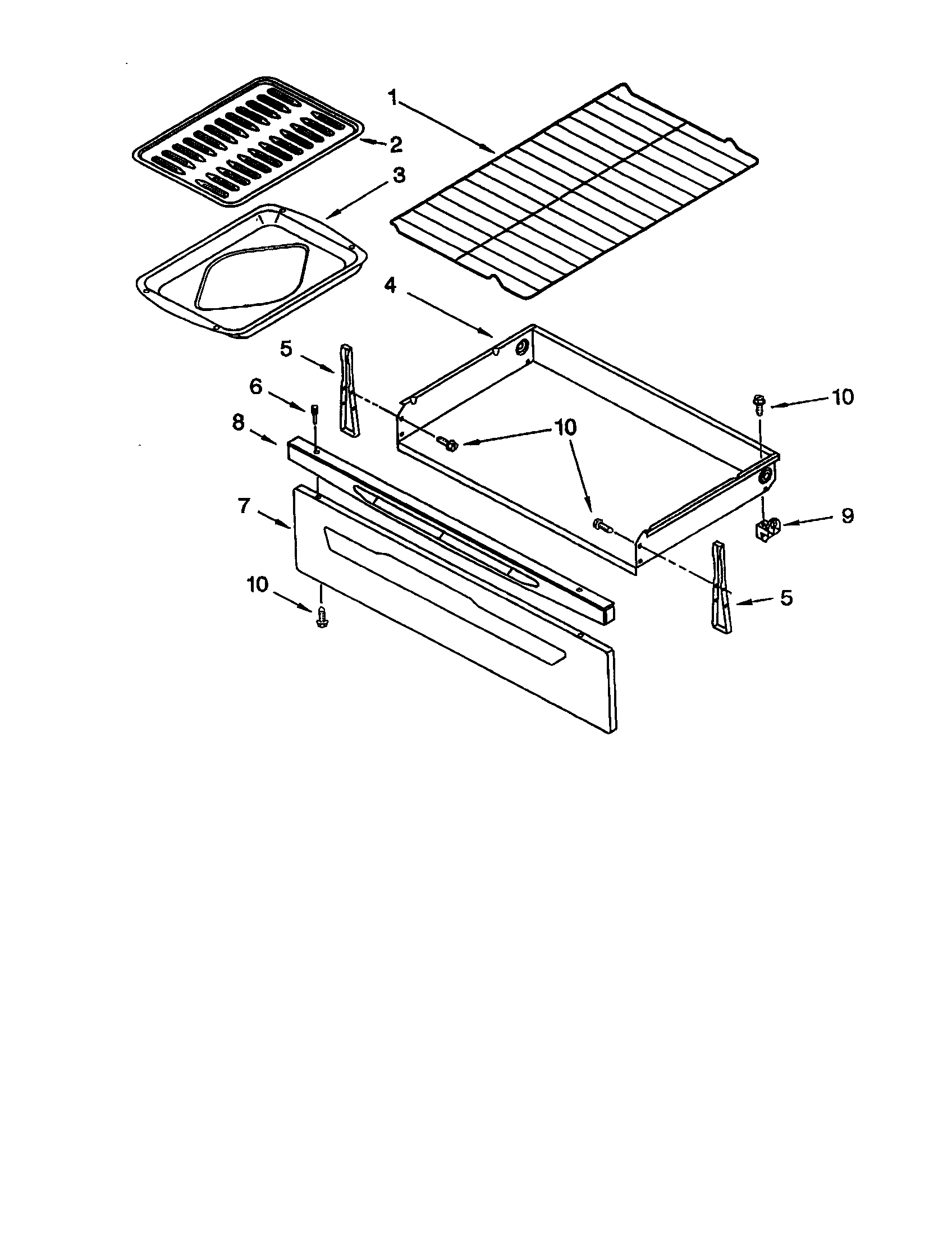 Kenmore 66595788000 drawer diagram