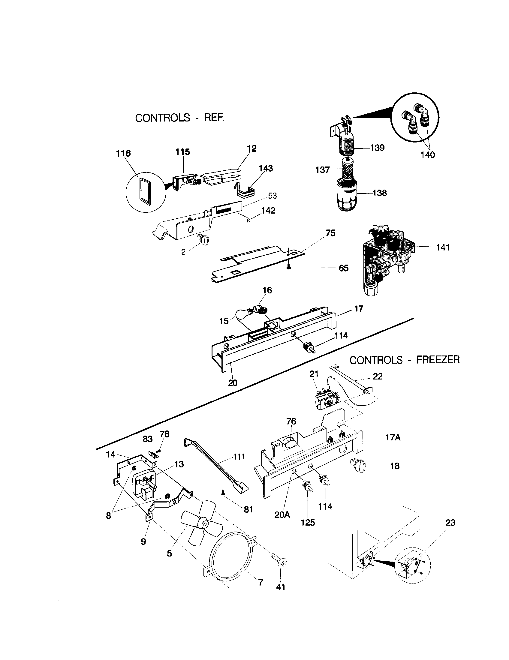 Frigidaire F45ZR24JW1 controls diagram