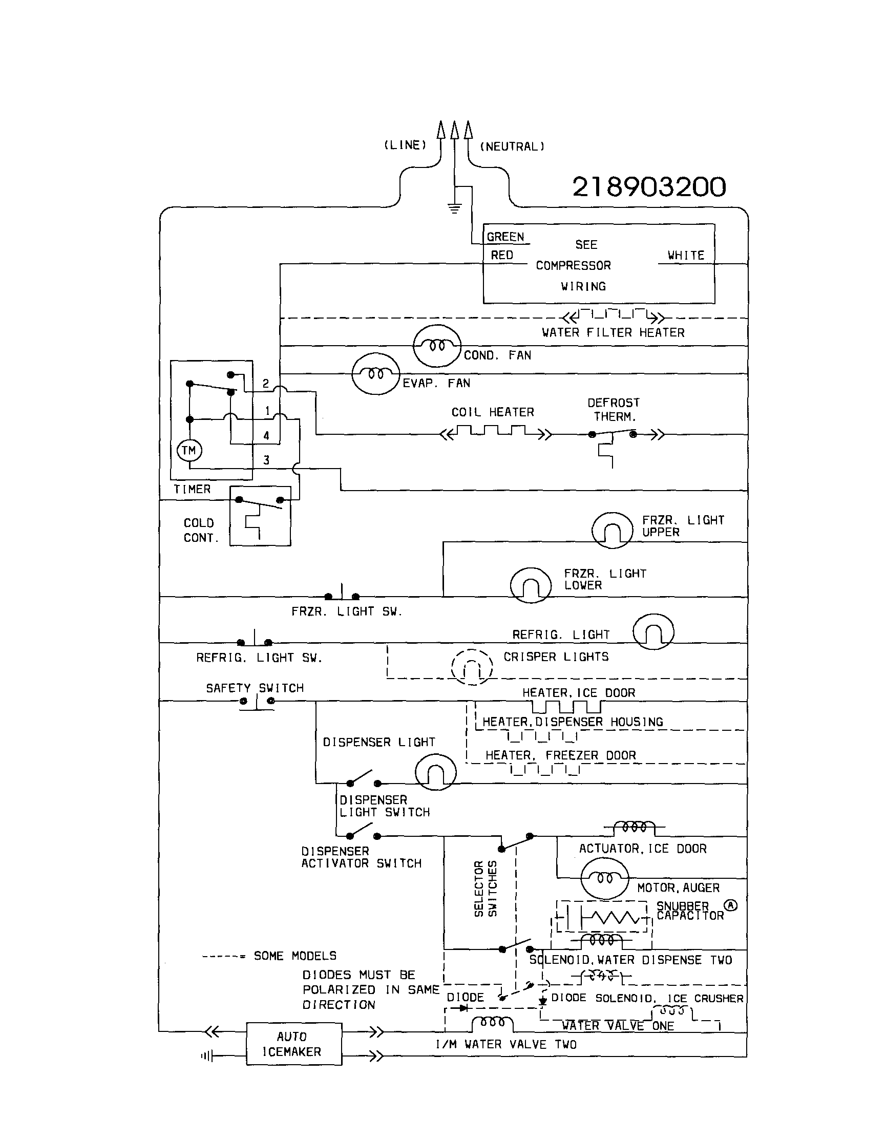 Frigidaire F45ZR24JW1 wiring schematic diagram