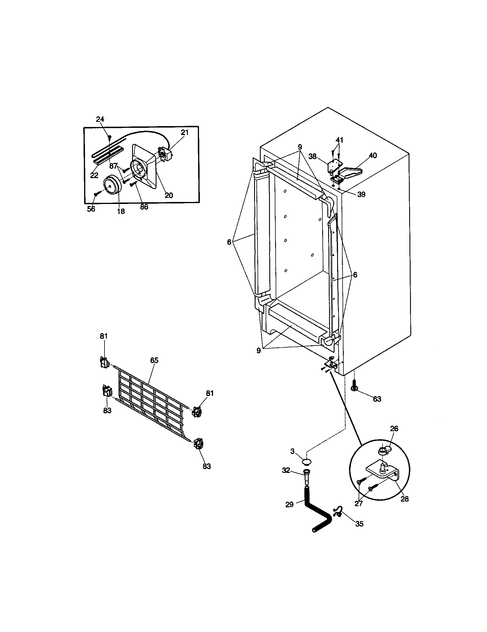Kenmore 25320211001 cabinet diagram