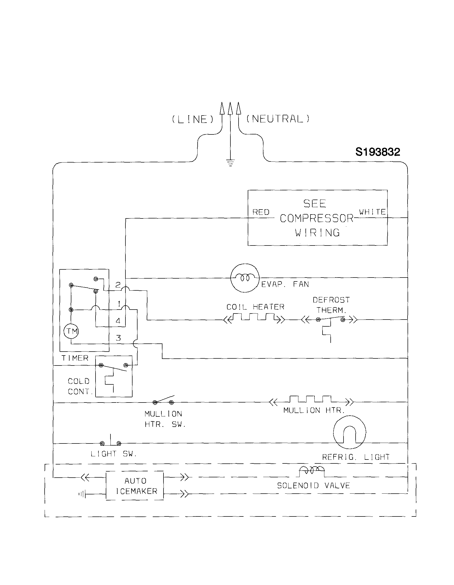 Frigidaire FRT16CNHD5 wiring schematic diagram