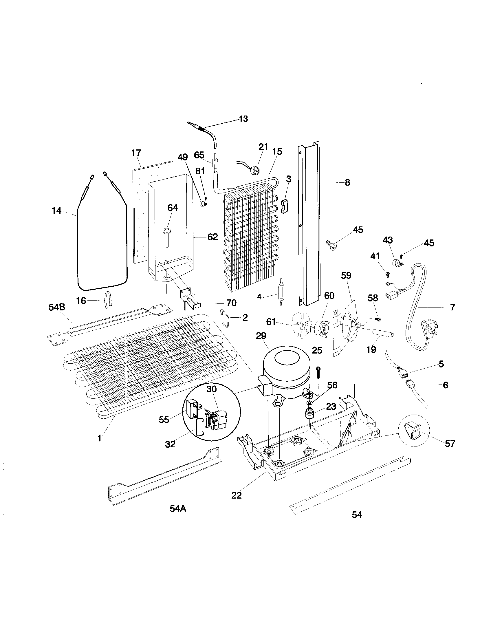 Frigidaire FRS20QRCW9 system diagram
