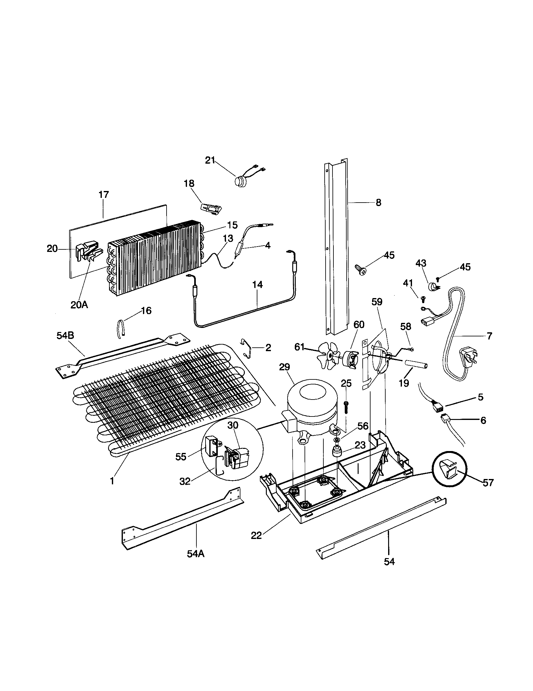 Frigidaire FRT22FR4JW1 system diagram