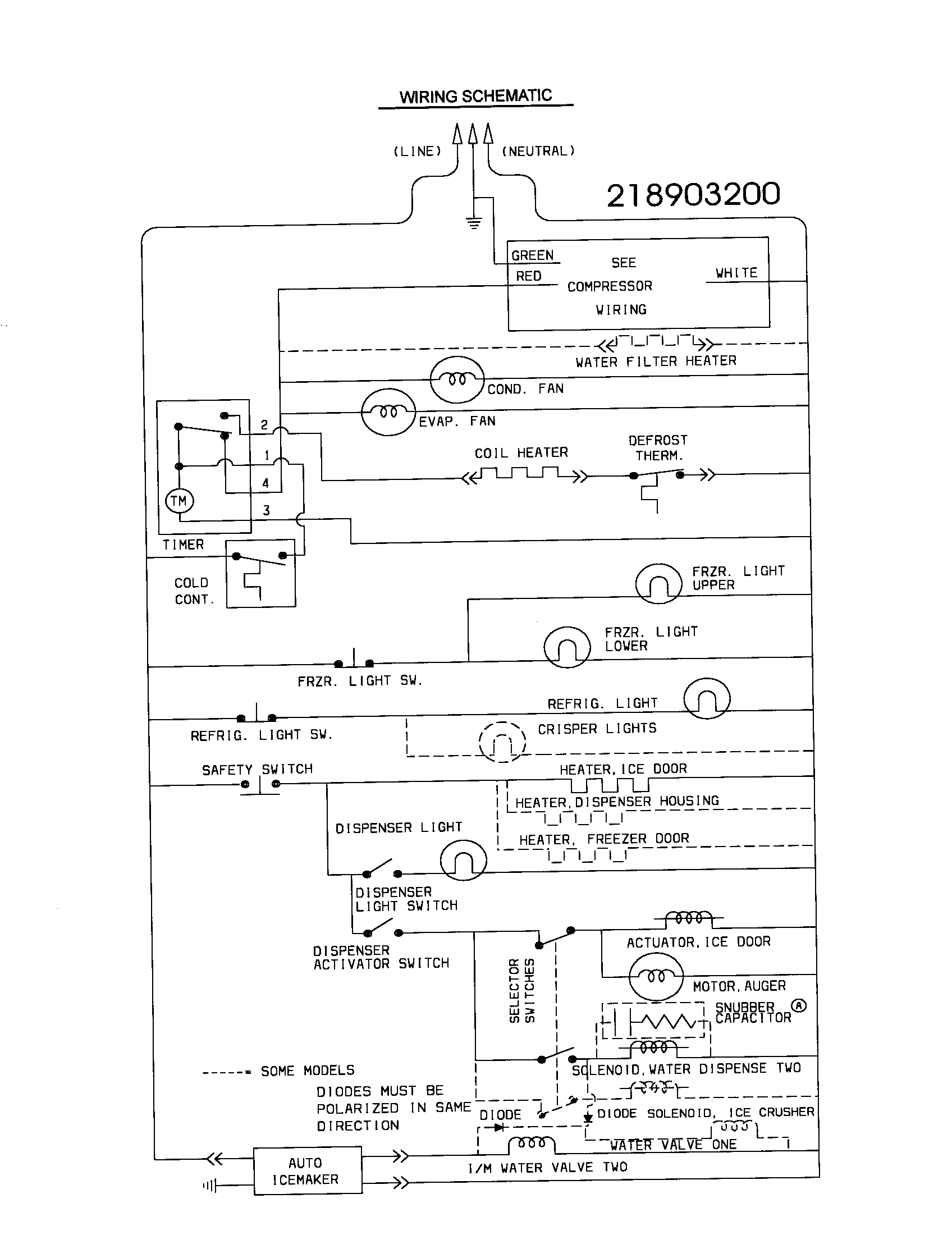 Frigidaire FRS26ZTHQ3 wiring schematic diagram