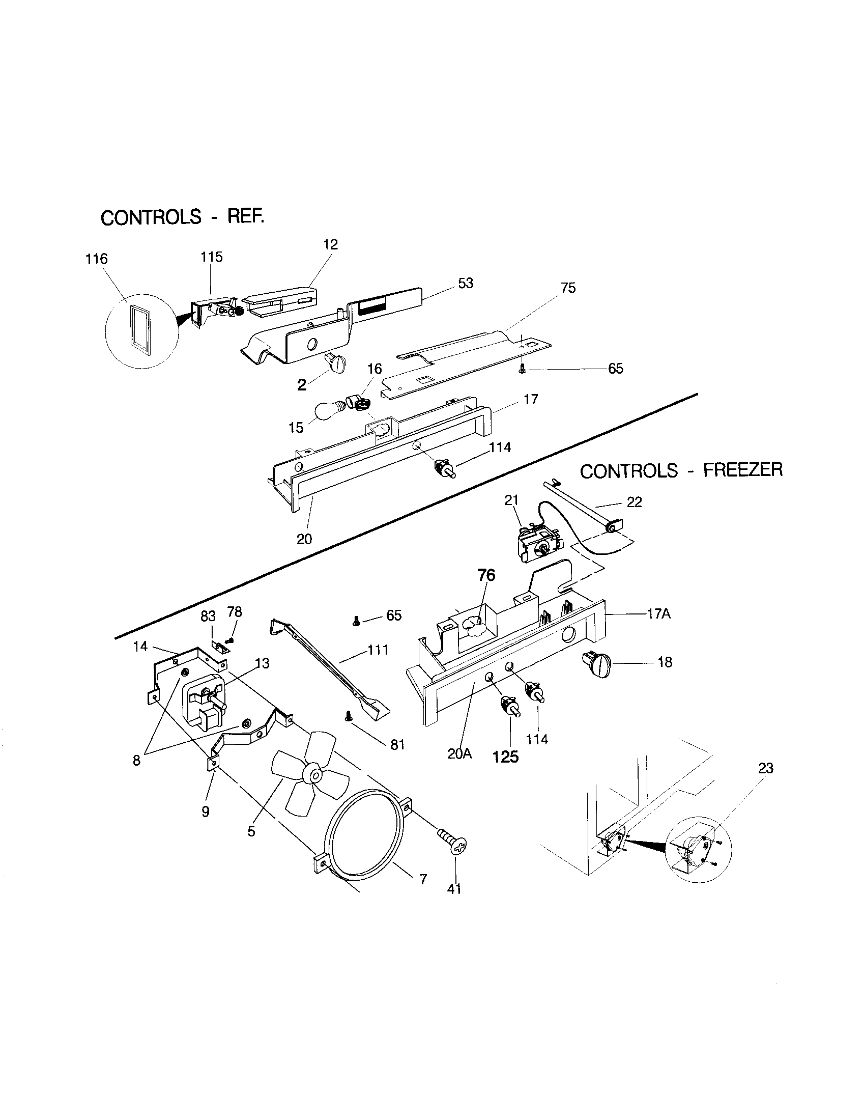 Frigidaire FRS26KR4JQ0 controls diagram