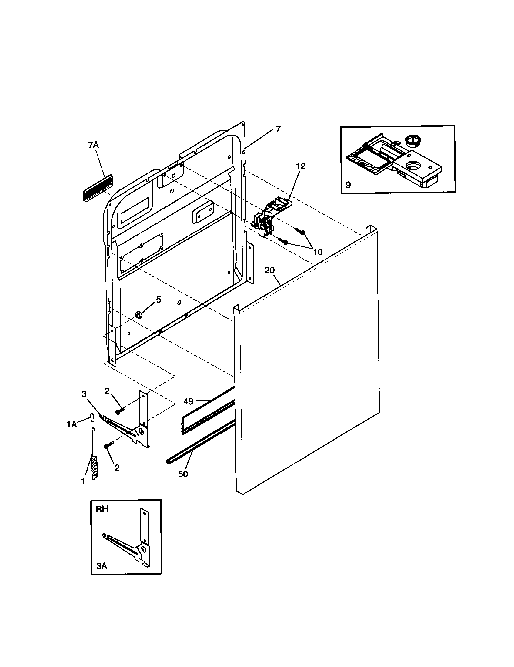 Frigidaire F71C44EJS0 door diagram
